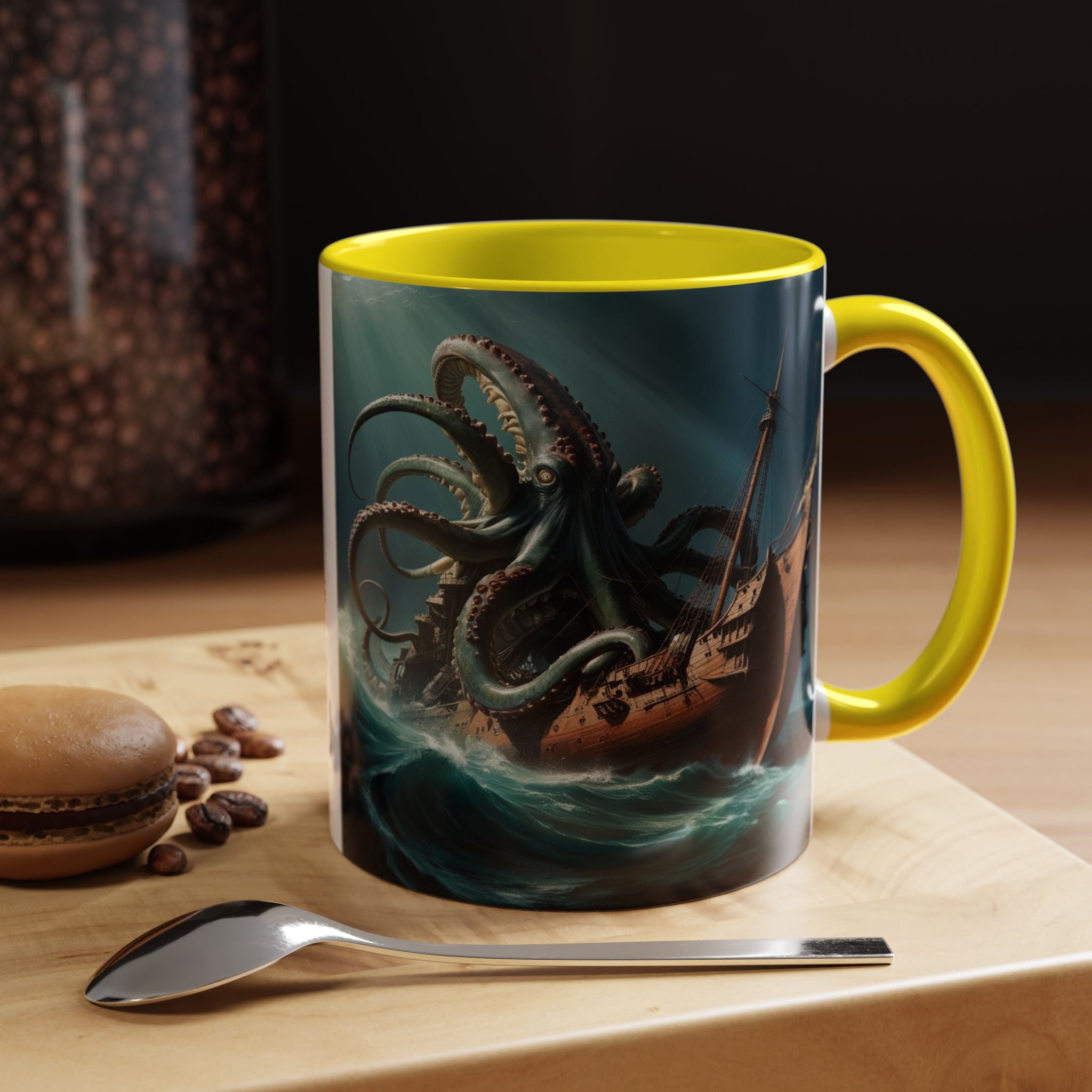 Kraken Coffee Mug: Giant Squid Coffee Cup, Legendary Monster, Nautical Gift