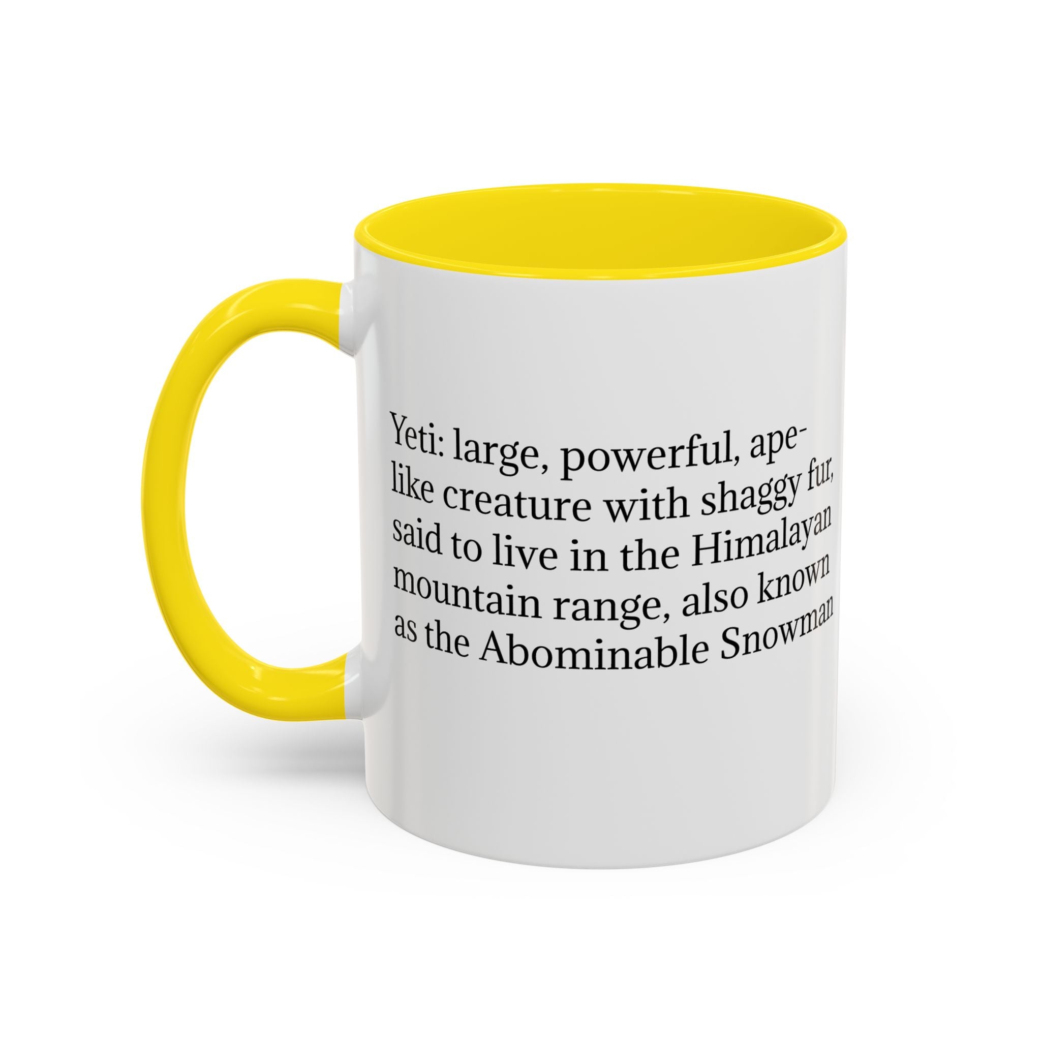Abominable Snowman Ceramic Mug: Yeti Coffee Cup, Himalayan Mountain Cryptid, Bigfoot Camping Gift