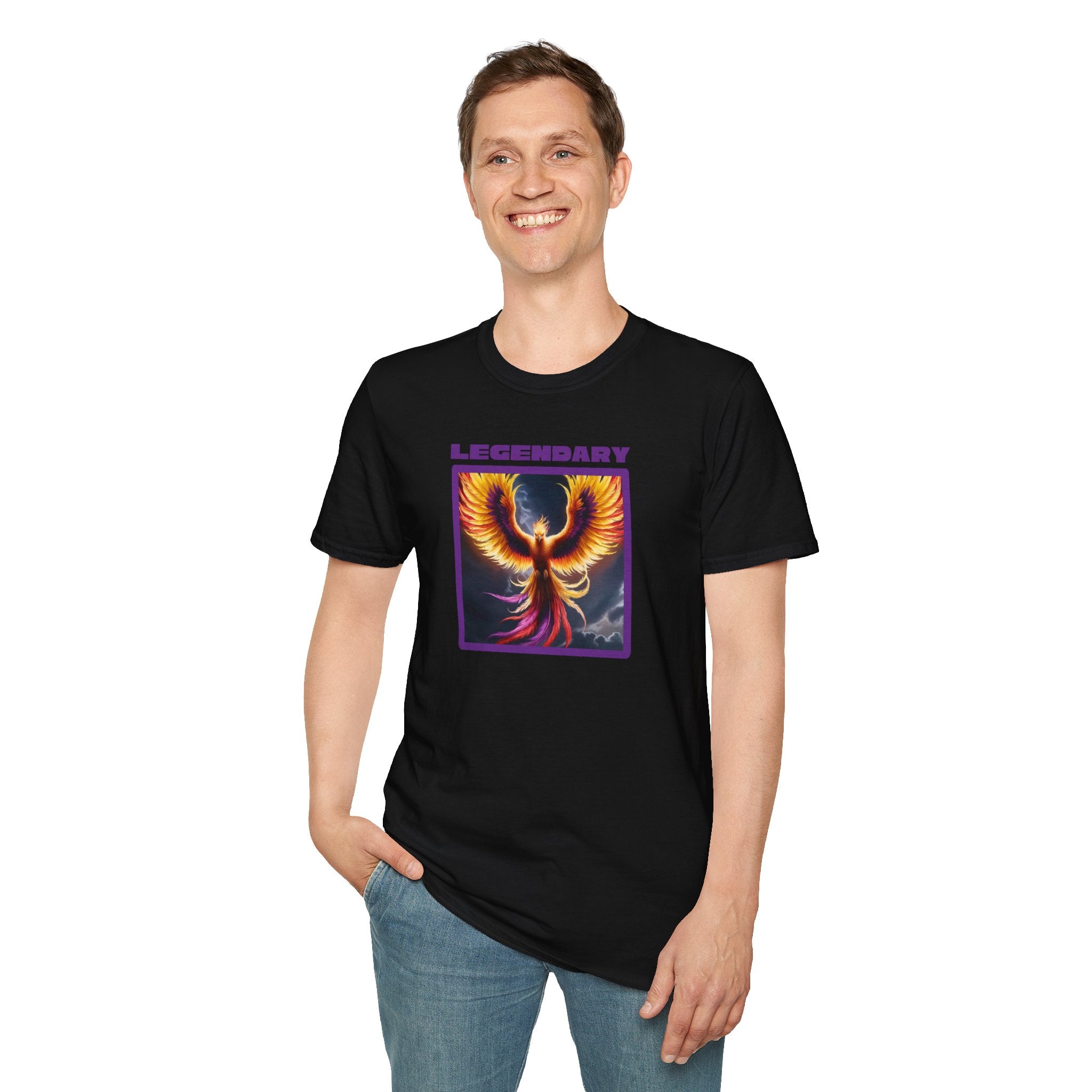 Phoenix Graphic Tee: Mythical Creature, Soft Cotton Shirt, Rise from the Ashes