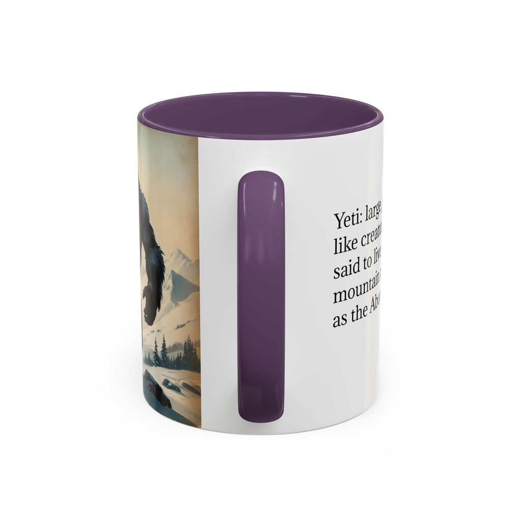 Abominable Snowman Ceramic Mug: Yeti Coffee Cup, Himalayan Mountain Cryptid, Bigfoot Camping Gift