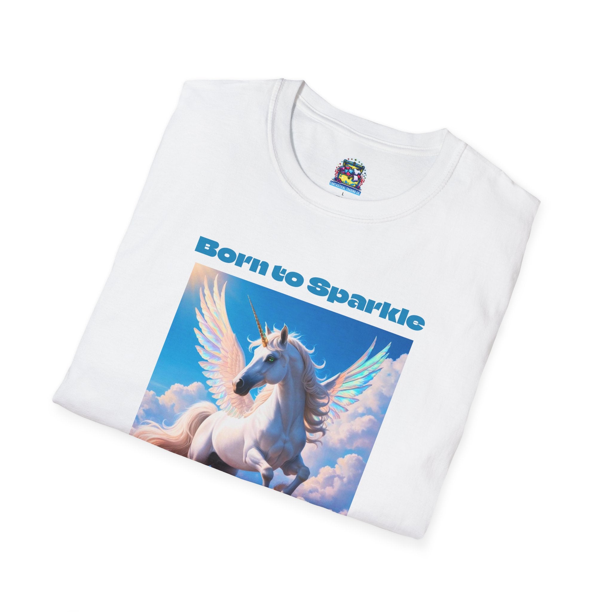 Unicorn Shirt: Legendary Alicorn Graphic Tee, Boho Clothing, Fantasy Apparel (Blue)