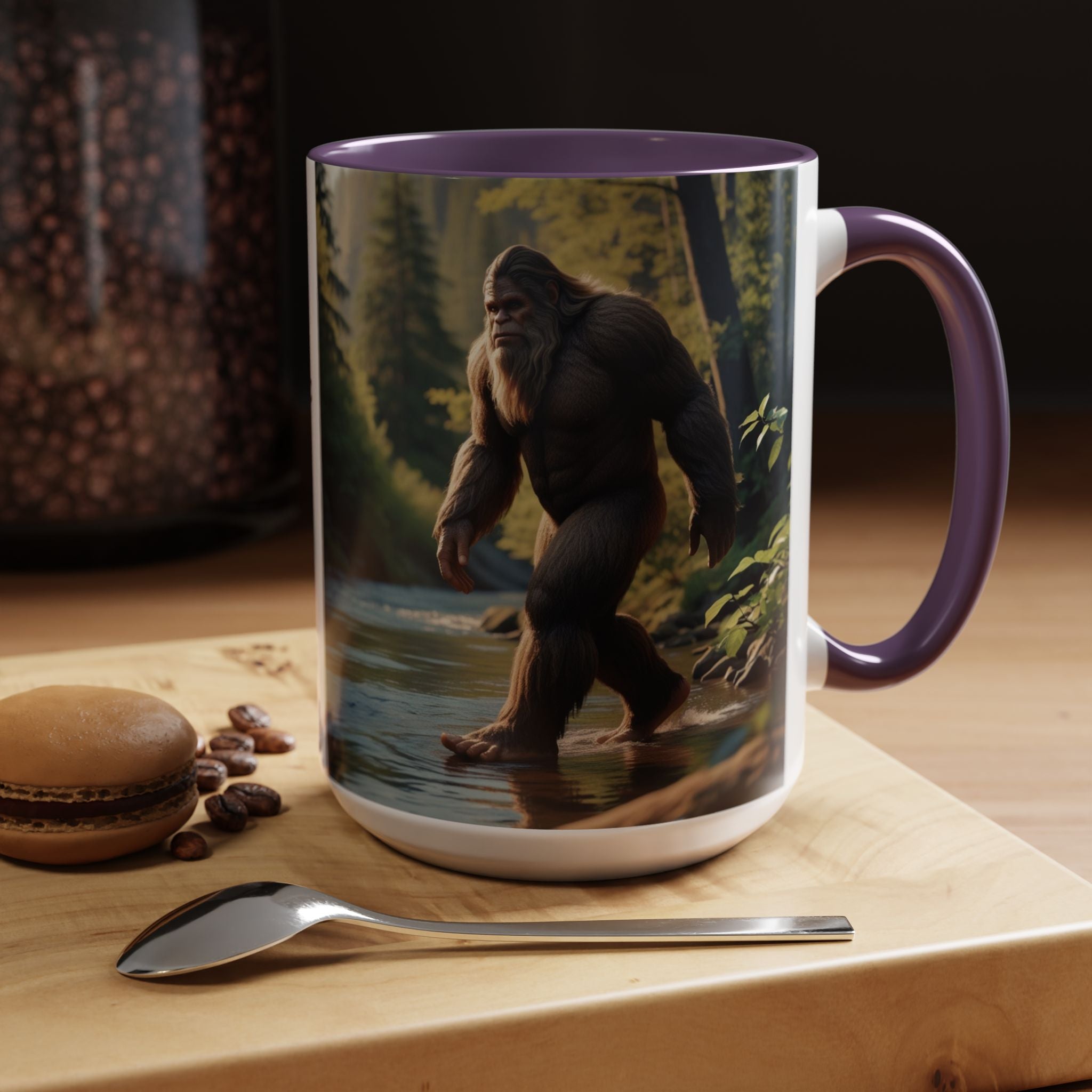 Bigfoot Coffee Mug: Sasquatch, Forest Cryptid, Mythical Creature, Camping Gift