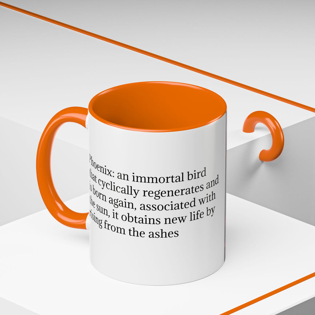 Phoenix Coffee Mug: Legendary Creature, Firebird Cryptid Coffee Cup, Renewal Rebirth