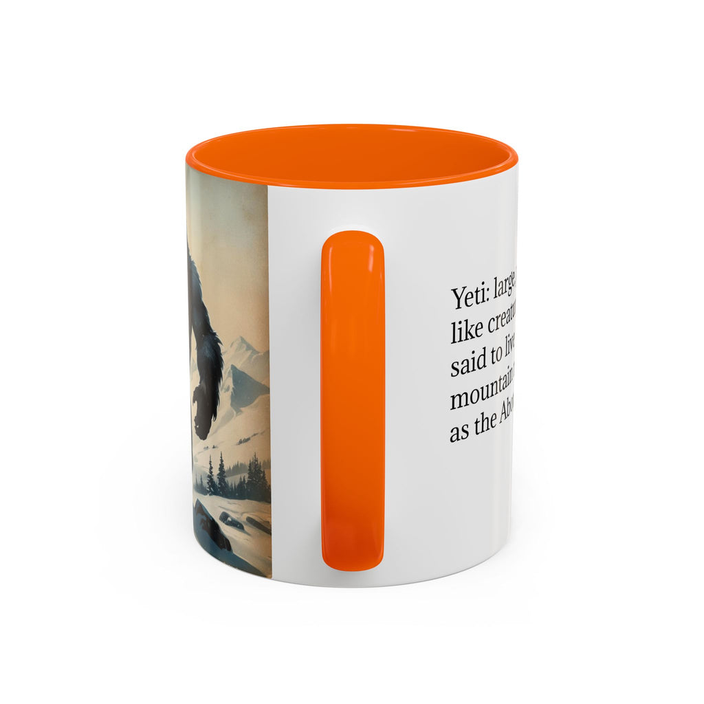 Abominable Snowman Ceramic Mug: Yeti Coffee Cup, Himalayan Mountain Cryptid, Bigfoot Camping Gift
