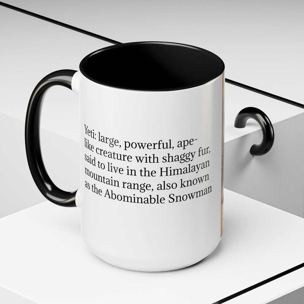 Abominable Snowman Ceramic Mug: Yeti Coffee Cup, Himalayan Mountain Cryptid, Bigfoot Camping Gift