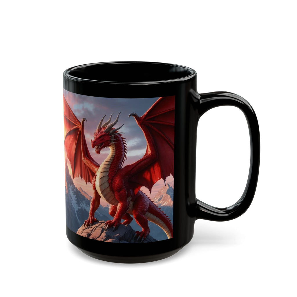 Customizable Dragon Coffee Mug: Personalized Family Crest, DnD Gift, Fire Drake