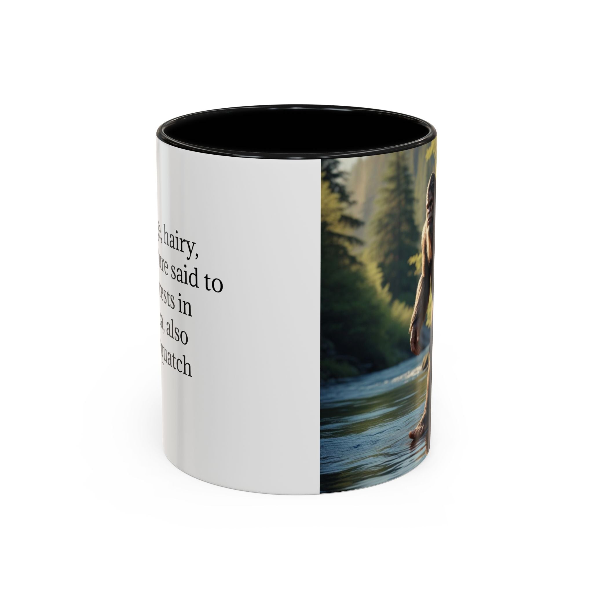 Bigfoot Coffee Mug: Sasquatch, Forest Cryptid, Mythical Creature, Camping Gift