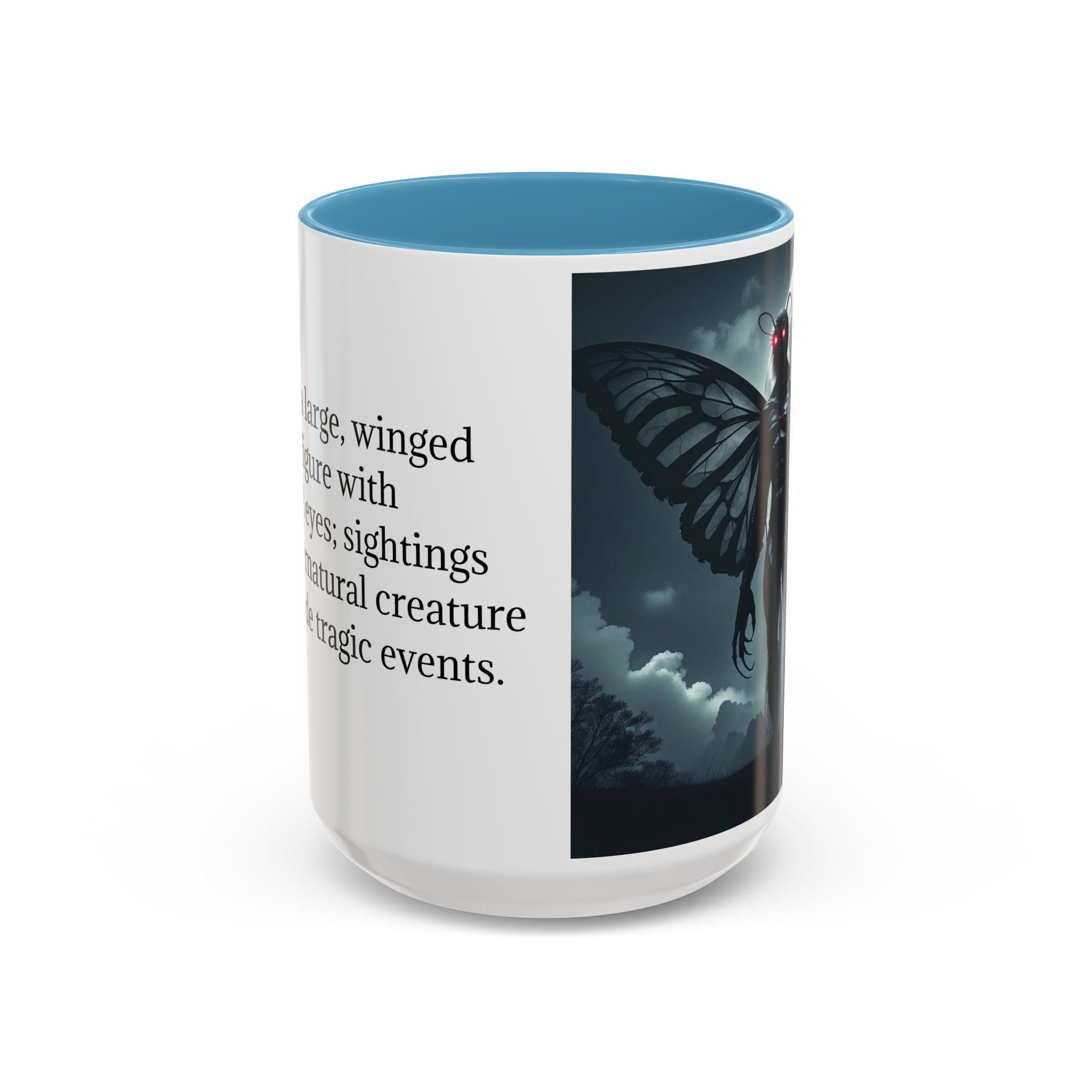Mothman Coffee Mug: Supernatural Cryptid, Legendary Monster, Mugs for Men (Moon)