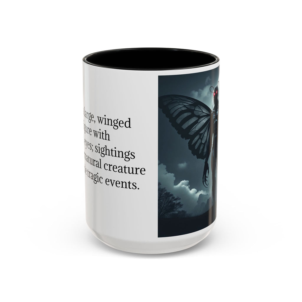 Mothman Coffee Mug: Supernatural Cryptid, Legendary Monster, Mugs for Men (Moon)