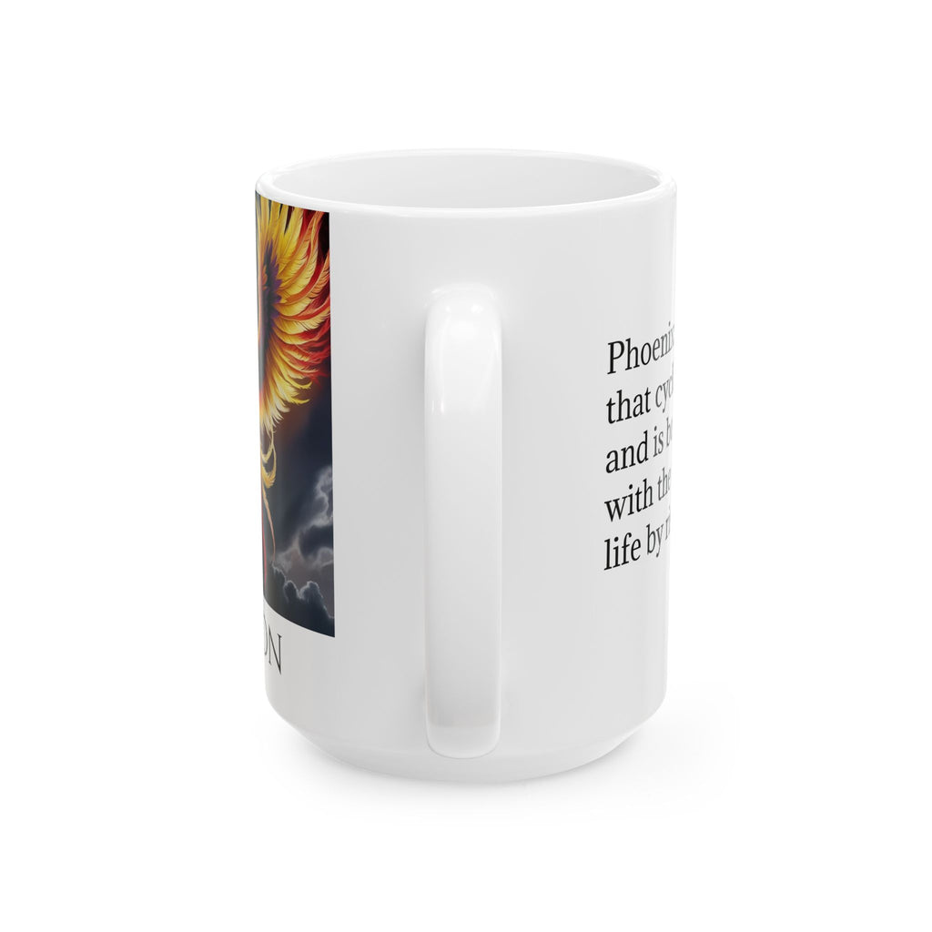 Personalized Phoenix Bird Mug: Renewal Rebirth Gift, Firebird Coffee Cup