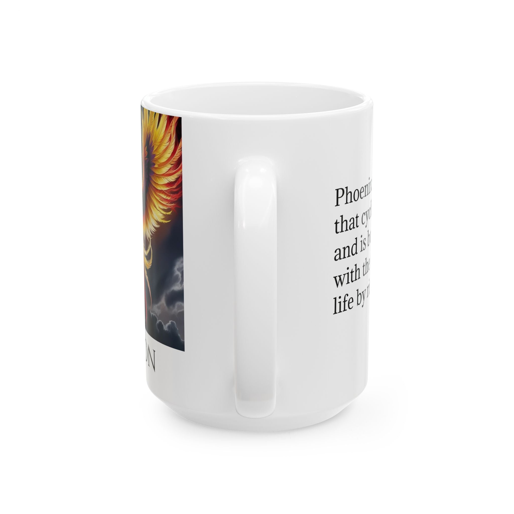 Personalized Phoenix Bird Mug: Renewal Rebirth Gift, Firebird Coffee Cup