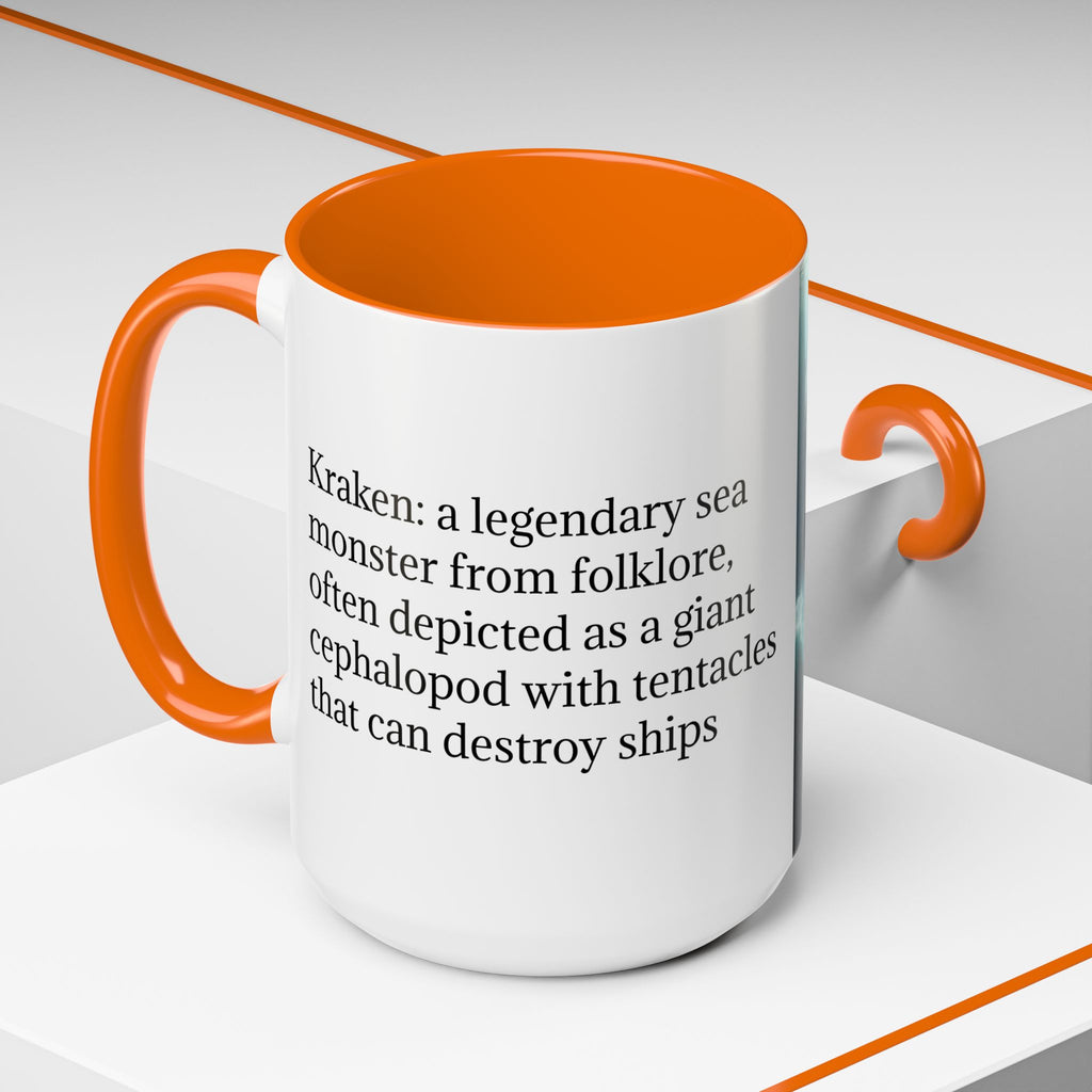 Kraken Coffee Mug: Giant Squid Coffee Cup, Legendary Monster, Nautical Gift
