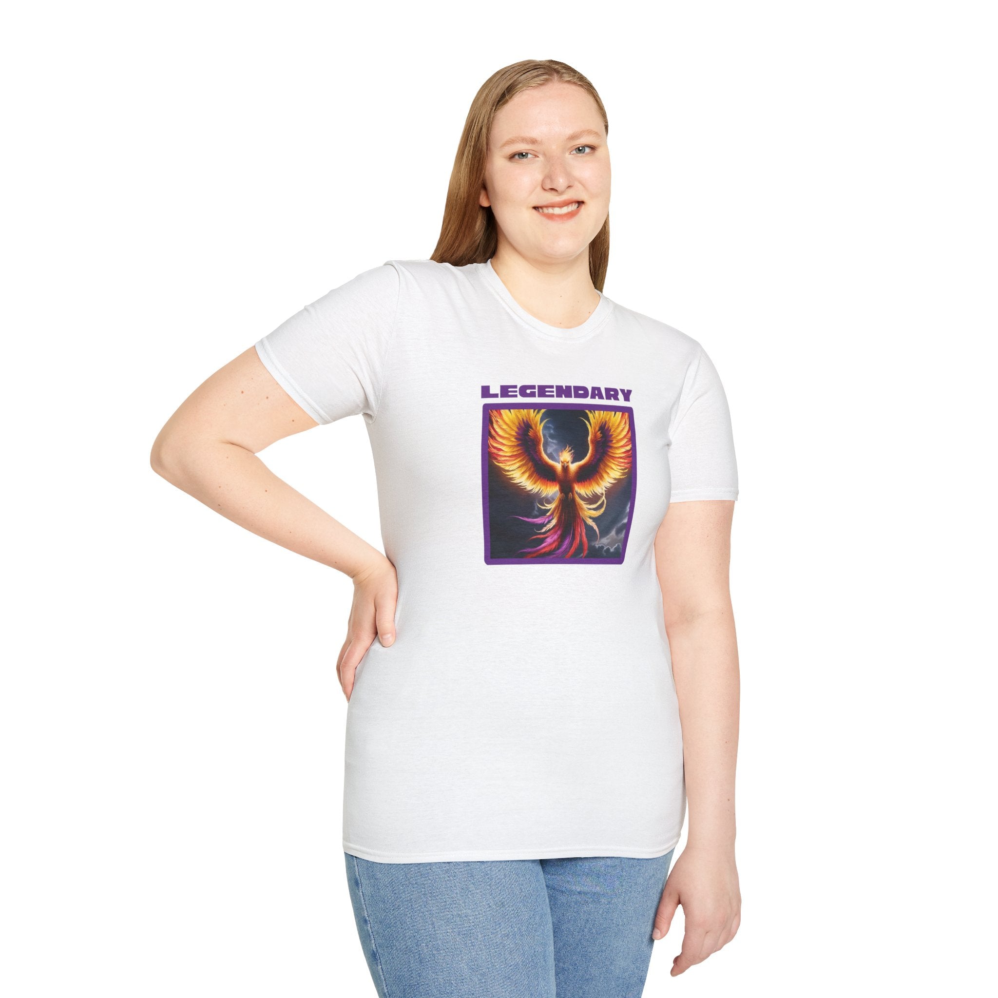 Phoenix Graphic Tee: Mythical Creature, Soft Cotton Shirt, Rise from the Ashes