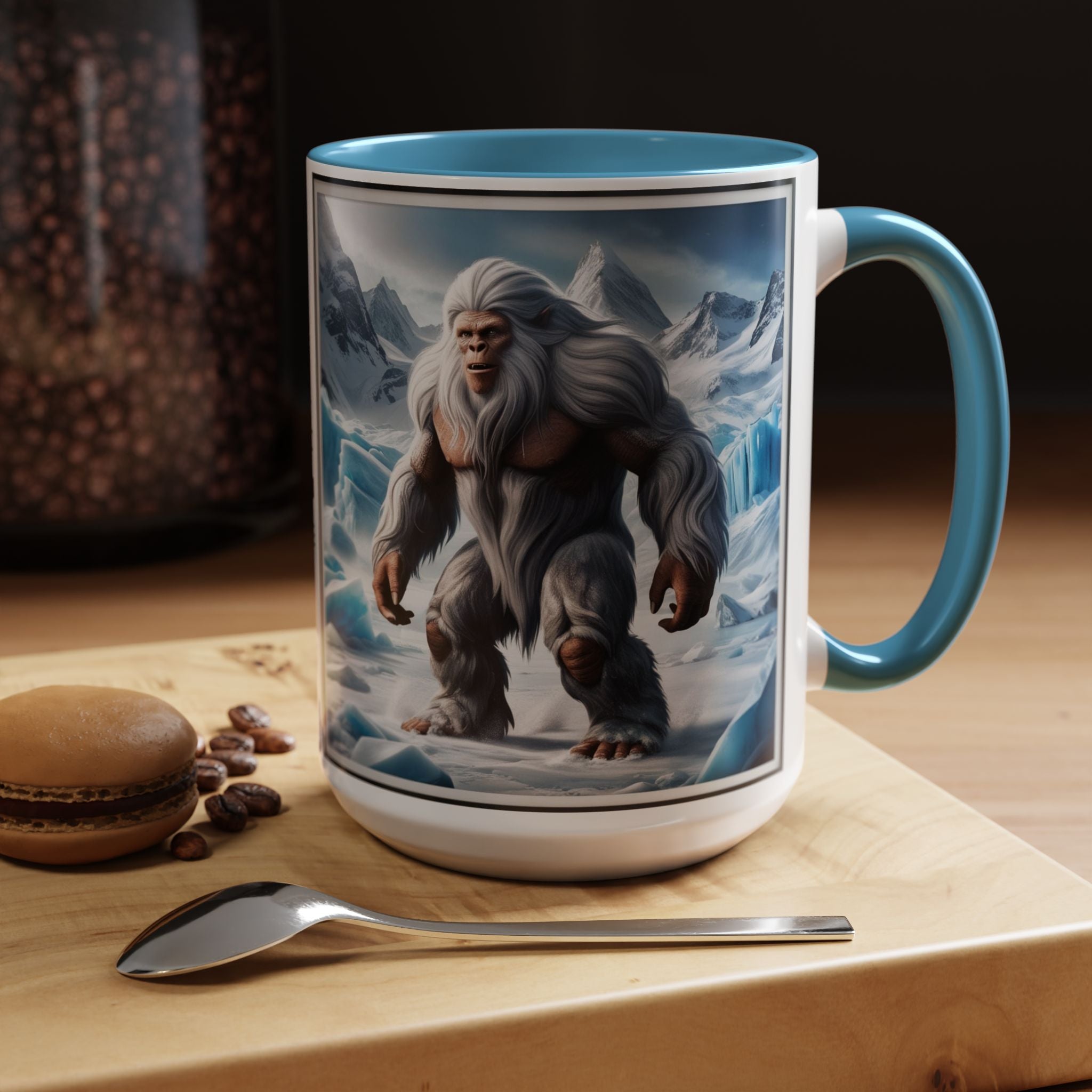 Yeti Coffee Mug: Abominable Snowman, Himalayan Mountain Cryptid, Bigfoot Camping Gift