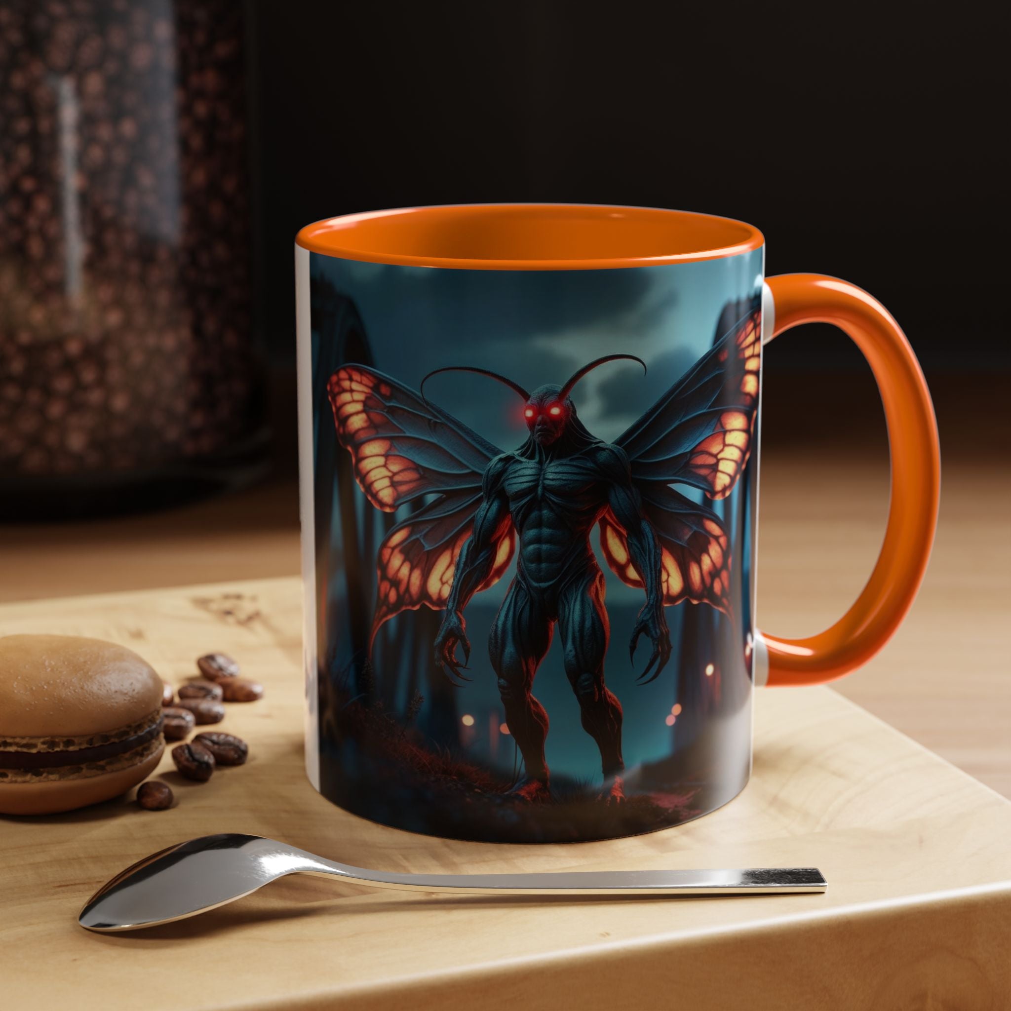 Mothman Coffee Mug: Supernatural Monster, Legendary Creature, Cryptid Gift (Bridge)