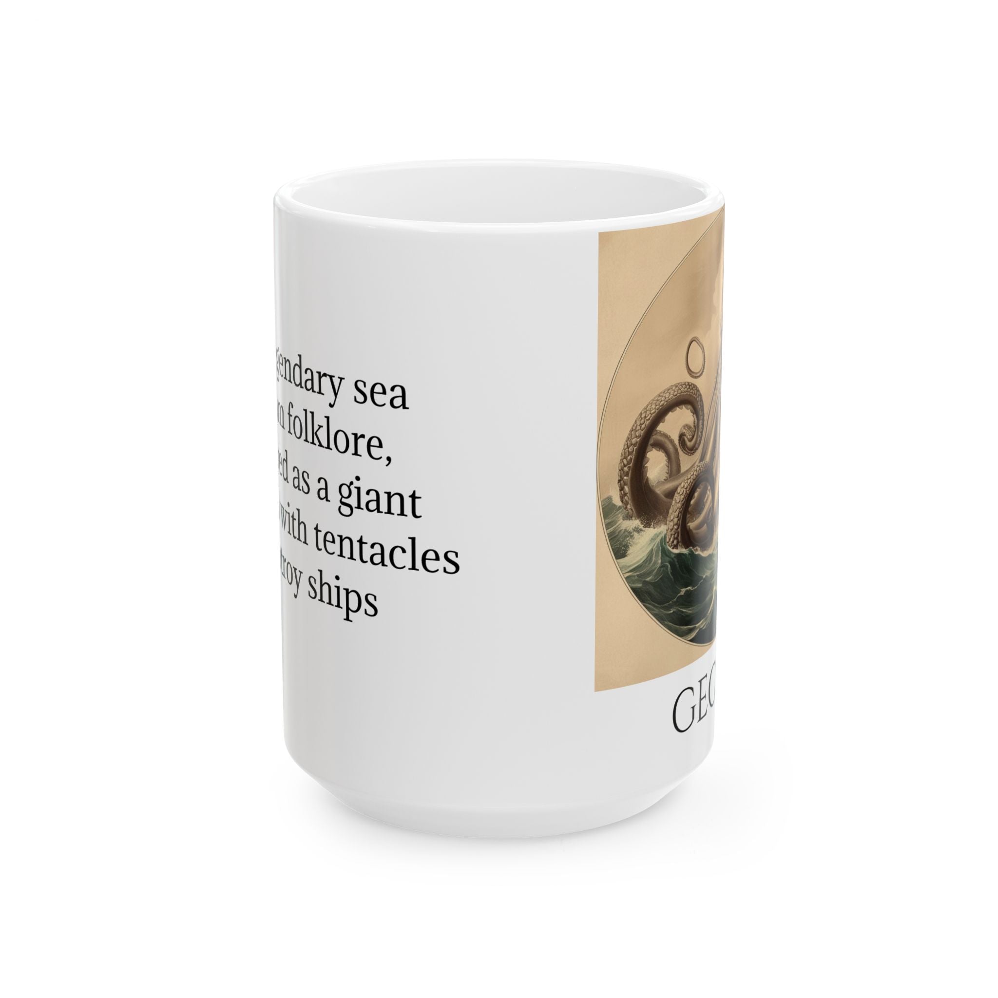 Customizable Kraken Coffee Mug: Mythical Creature, Octopus Coffee Cup, Sea Monster Gift