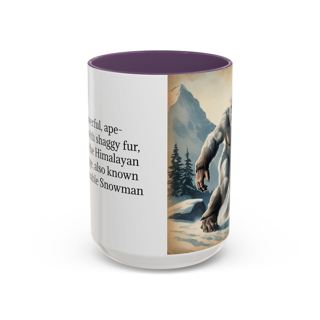 Abominable Snowman Ceramic Mug: Yeti Coffee Cup, Himalayan Mountain Cryptid, Bigfoot Camping Gift
