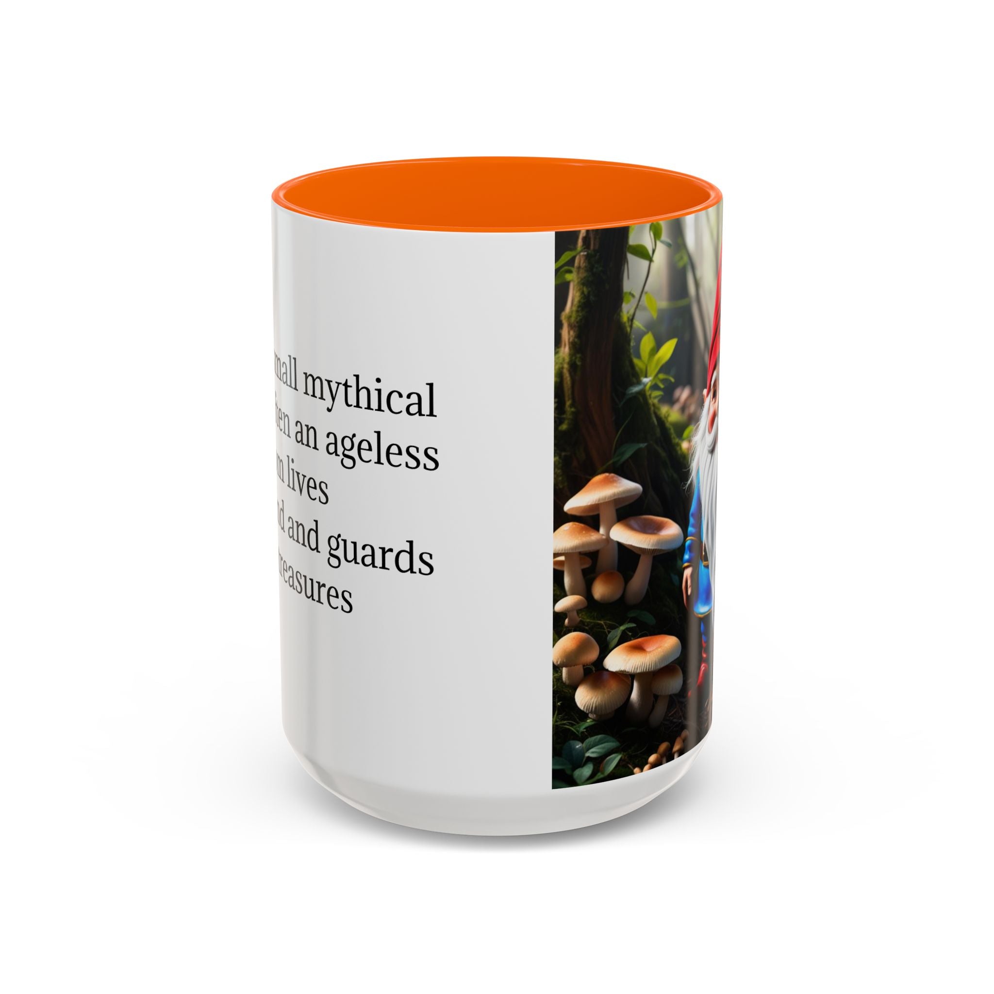Gnome Coffee Mug: Nordic Folklore Gift, Scandinavian Nisse, Enchanted Mushroom Garden
