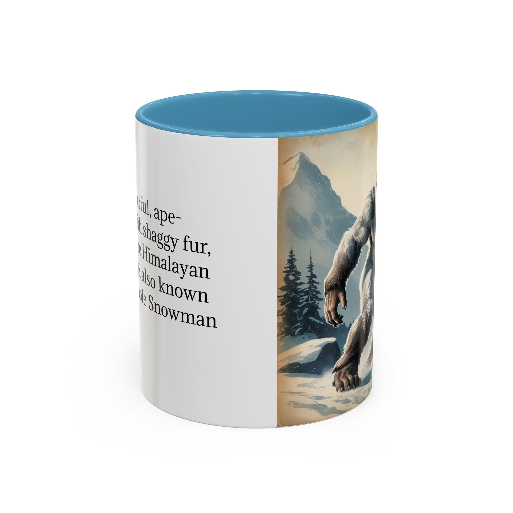 Abominable Snowman Ceramic Mug: Yeti Coffee Cup, Himalayan Mountain Cryptid, Bigfoot Camping Gift