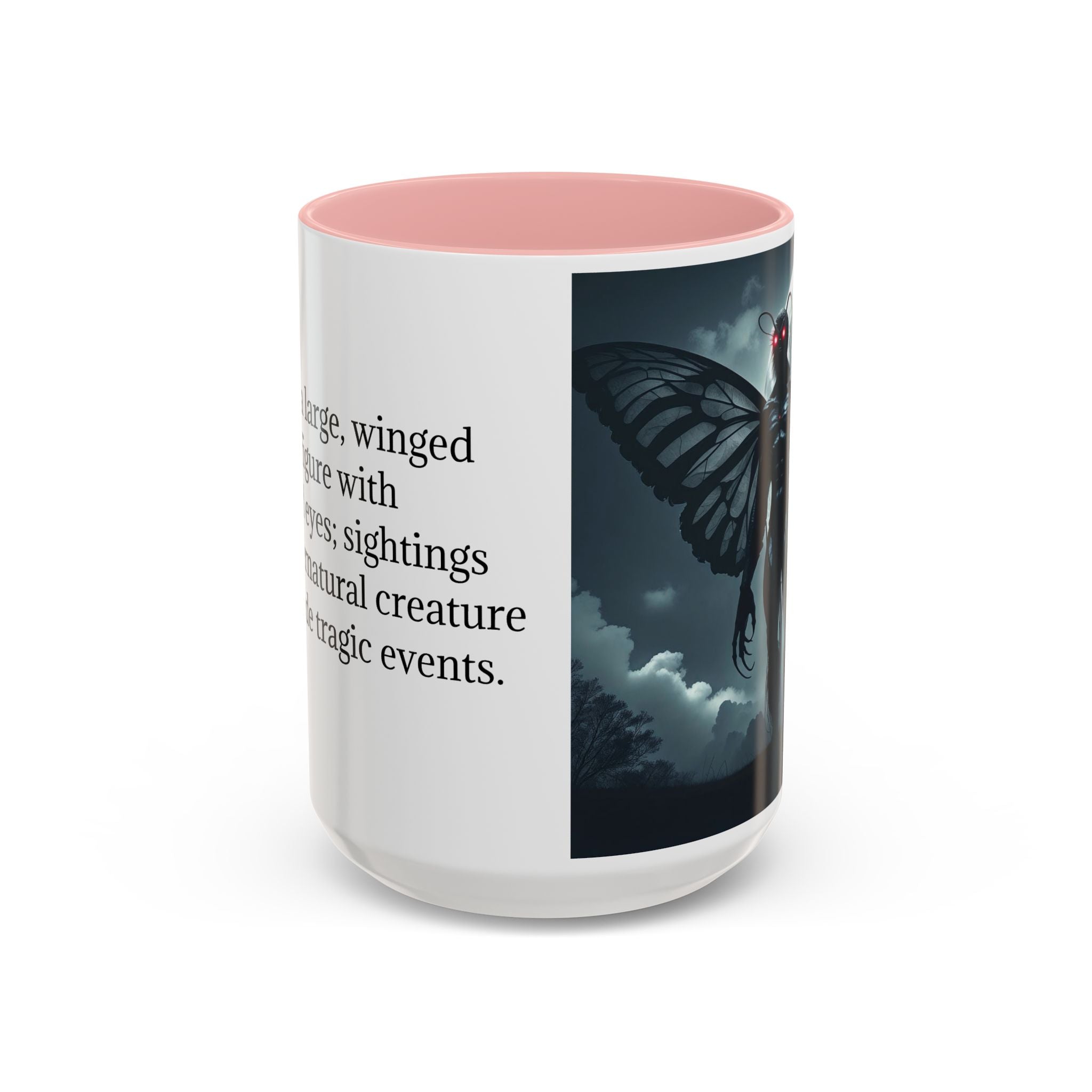 Mothman Coffee Mug: Supernatural Cryptid, Legendary Monster, Mugs for Men (Moon)