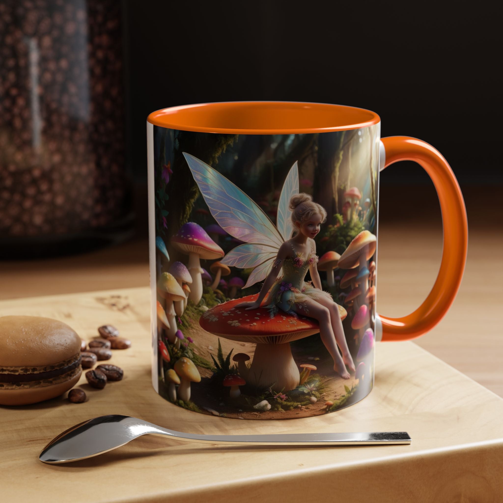 Fairy Garden Mug: Ceramic Toadstool Coffee Cup, Enchanted Forest Fantasy Gift