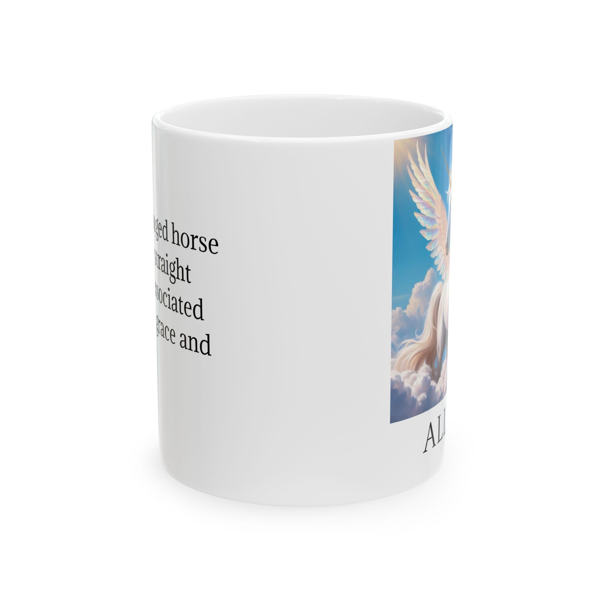 Customizable Unicorn Coffee Mug: Mythical Creature, Enchanted Alicorn, Fairytale Gift