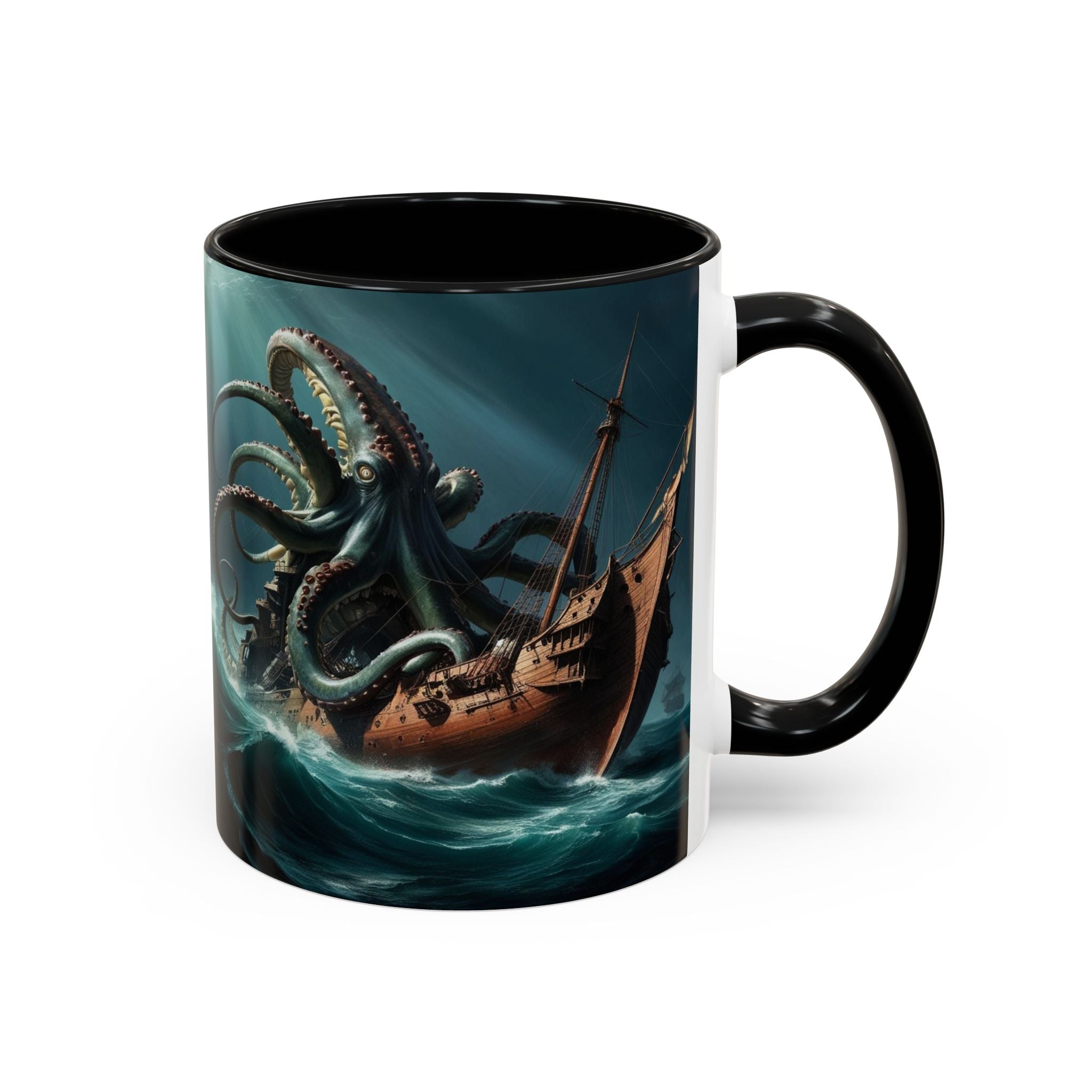 Kraken Coffee Mug: Giant Squid Coffee Cup, Legendary Monster, Nautical Gift