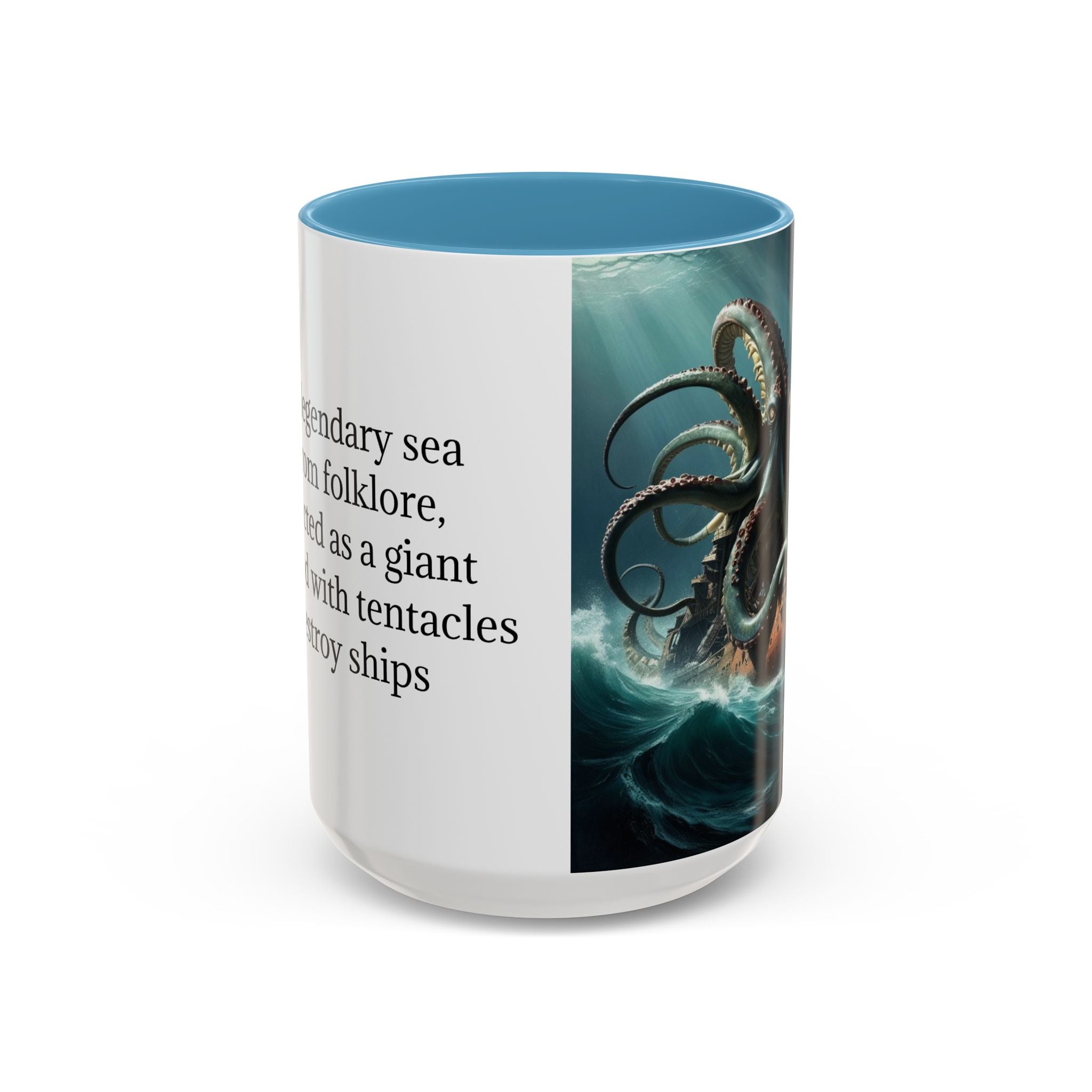 Kraken Coffee Mug: Giant Squid Coffee Cup, Legendary Monster, Nautical Gift