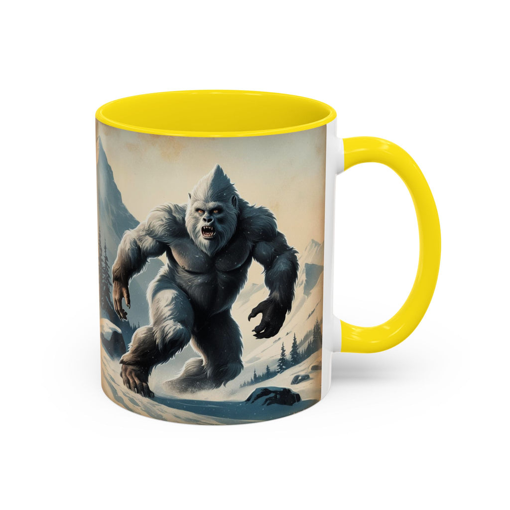 Abominable Snowman Ceramic Mug: Yeti Coffee Cup, Himalayan Mountain Cryptid, Bigfoot Camping Gift