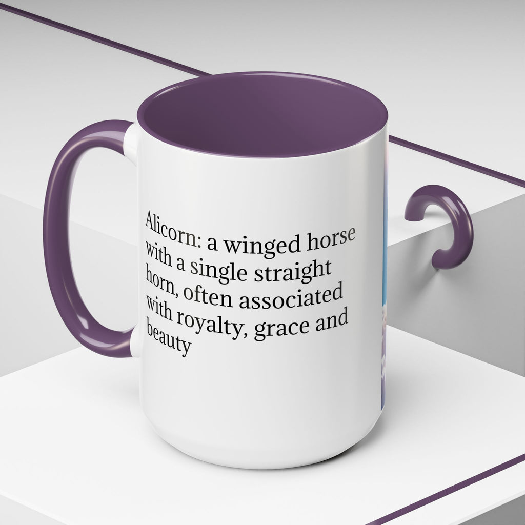 Unicorn Coffee Cup: Fantasy Alicorn Mug, Legendary Creature, Enchanted Gift (Purple)