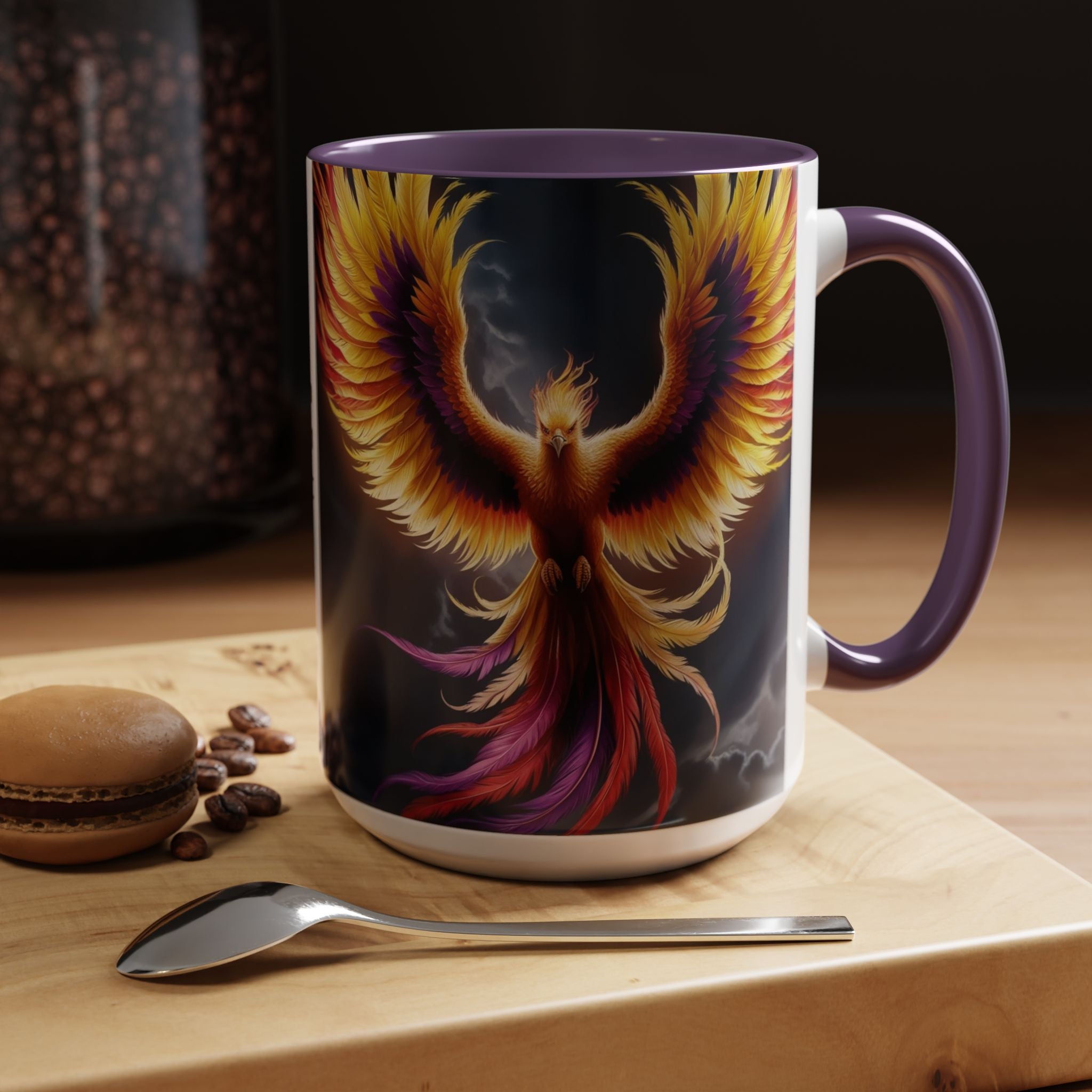 Phoenix Coffee Mug: Mythical Firebird Ceramic Cup, Fantasy Mug, Legendary Creature