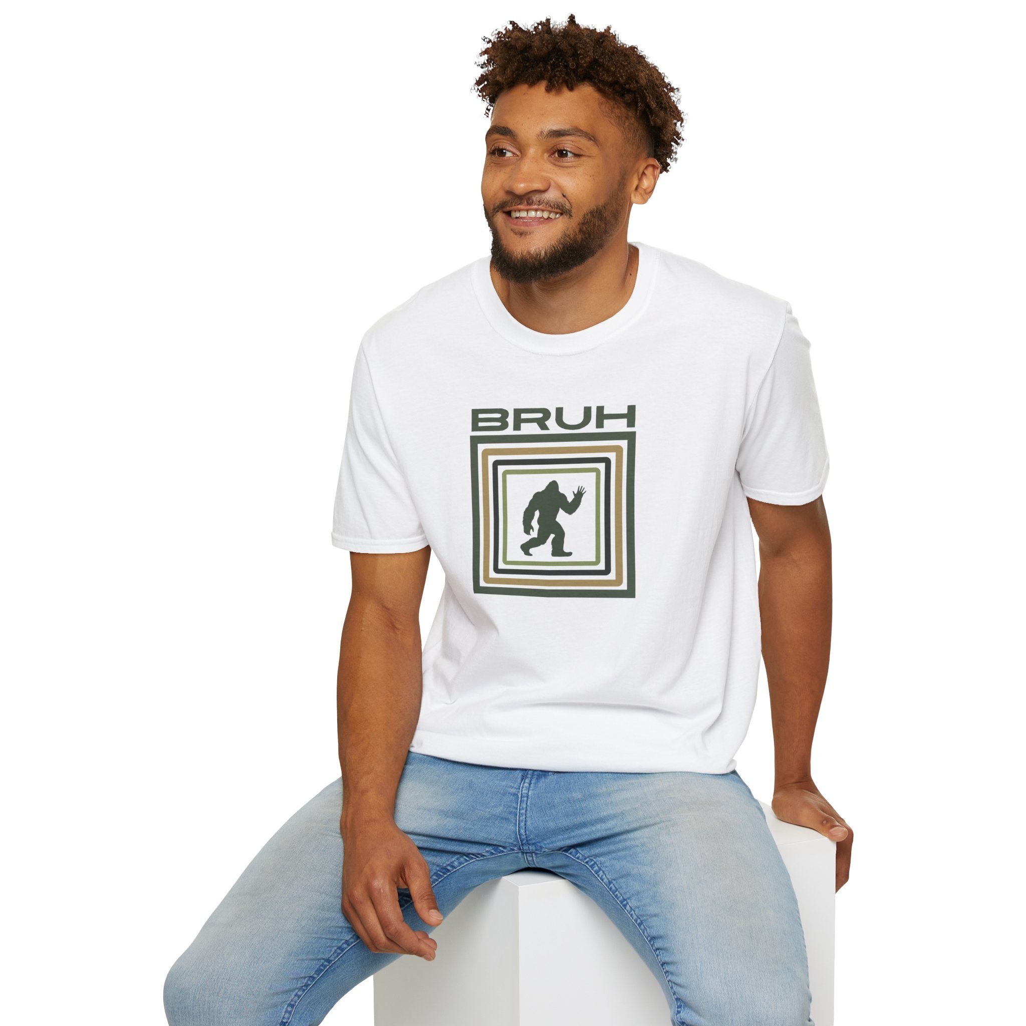 Bigfoot Graphic Tee: Sasquatch Shirt, Bruh, Mythical Cryptid, Soft Cotton T-Shirt