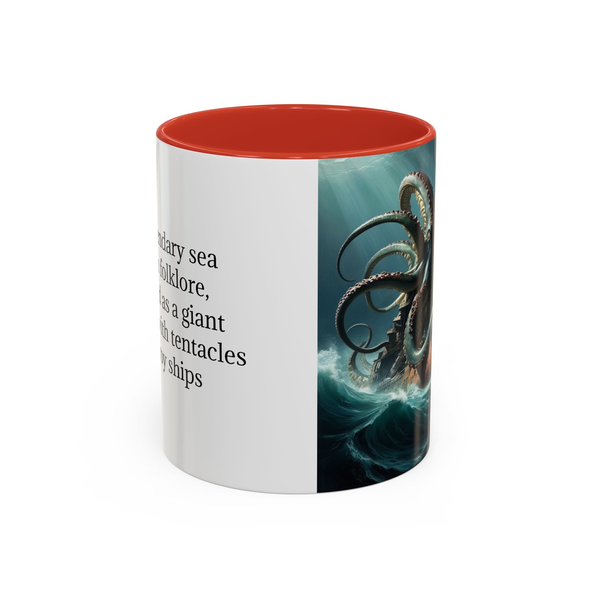 Kraken Coffee Mug: Giant Squid Coffee Cup, Legendary Monster, Nautical Gift