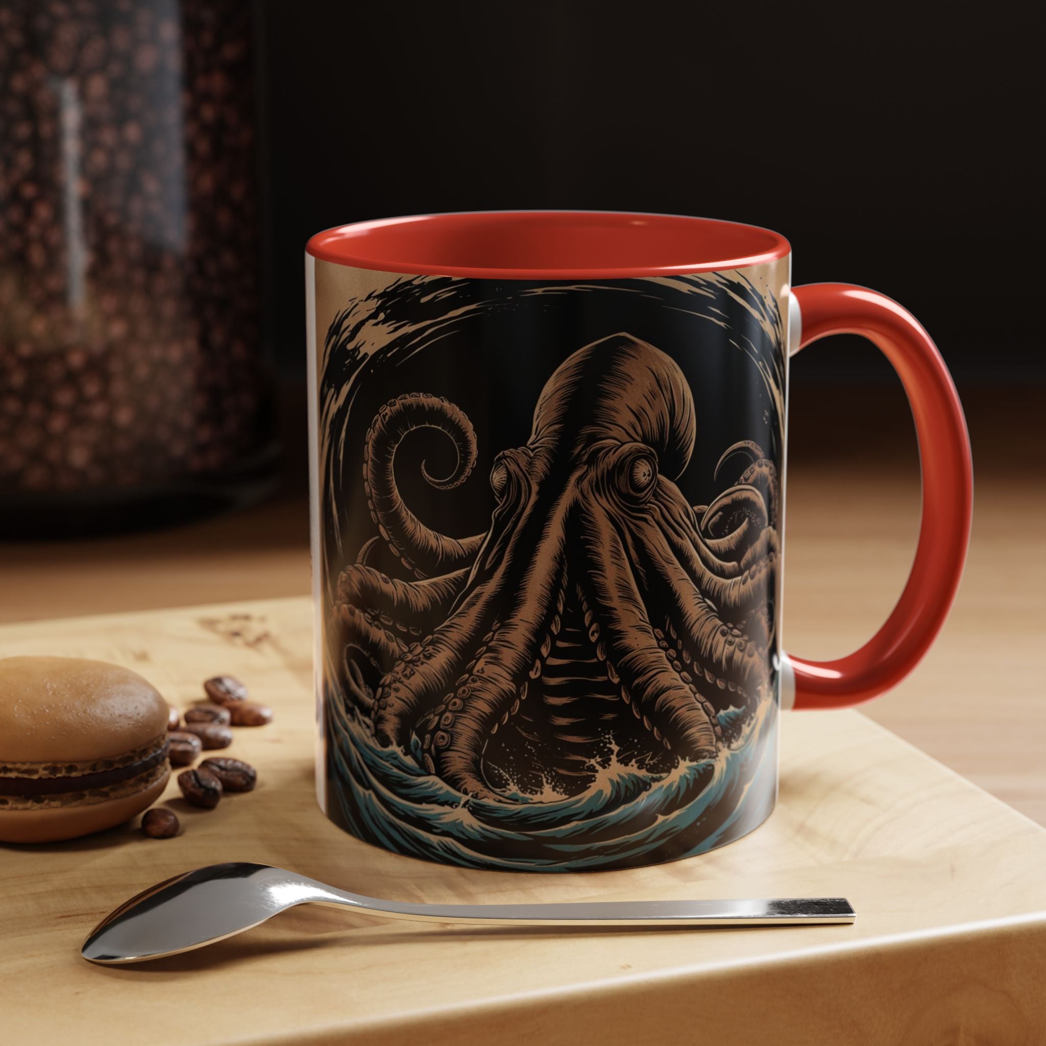 Kraken Coffee Mug: Giant Squid Coffee Cup, Sea Creature, Mugs for Men