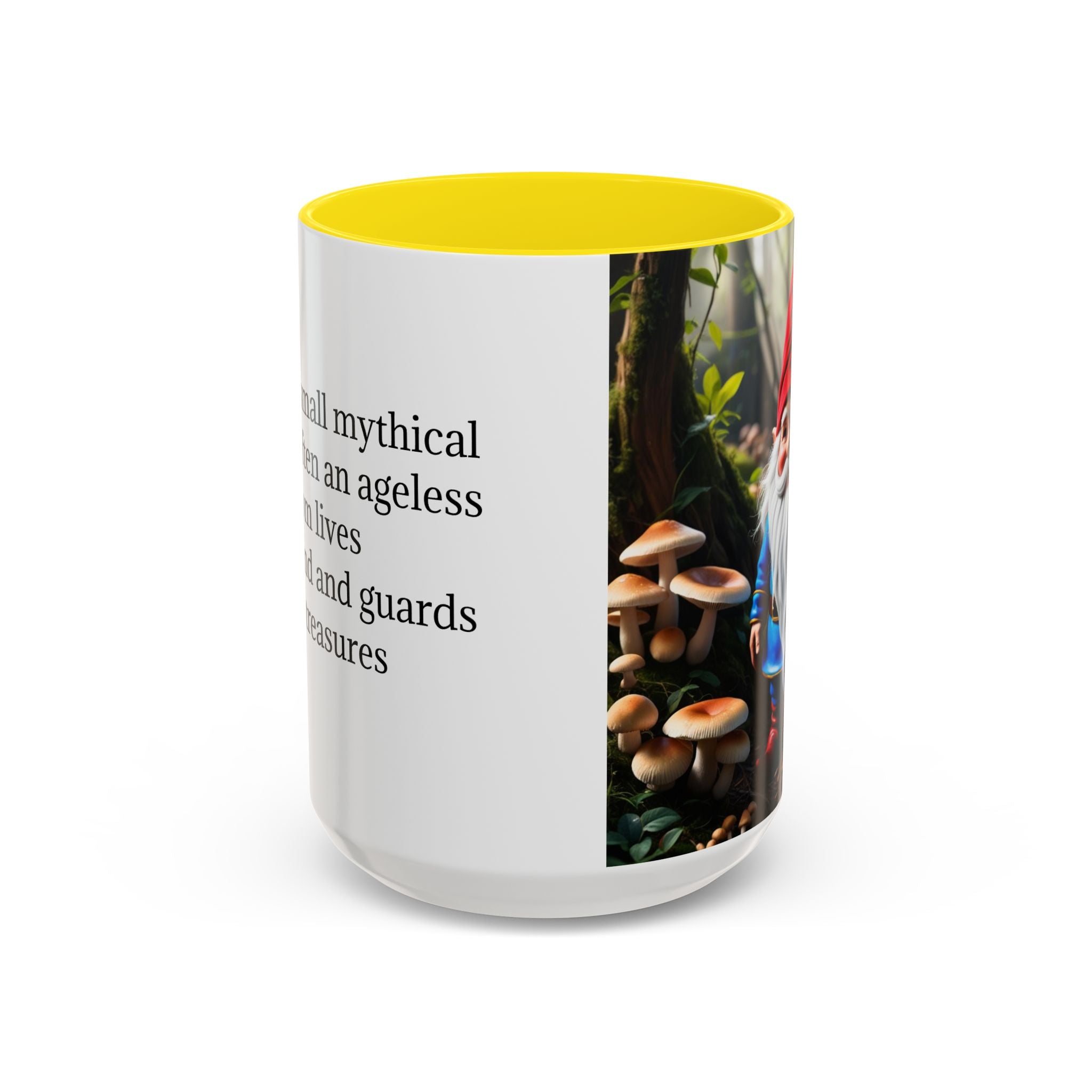 Gnome Coffee Mug: Nordic Folklore Gift, Scandinavian Nisse, Enchanted Mushroom Garden