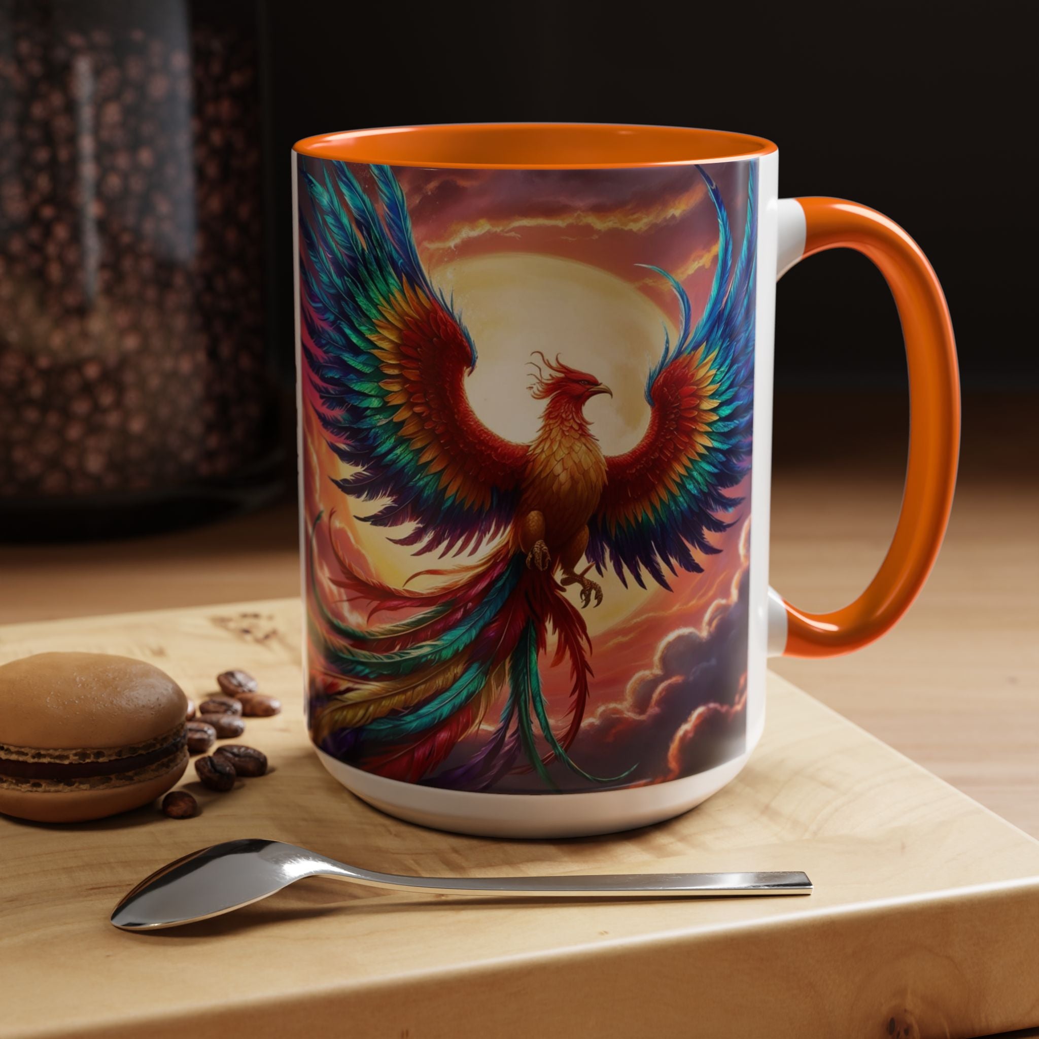 Phoenix Bird Coffee Cup: Mythical Creature, Firebird Coffee Mug, Rise from the Ashes