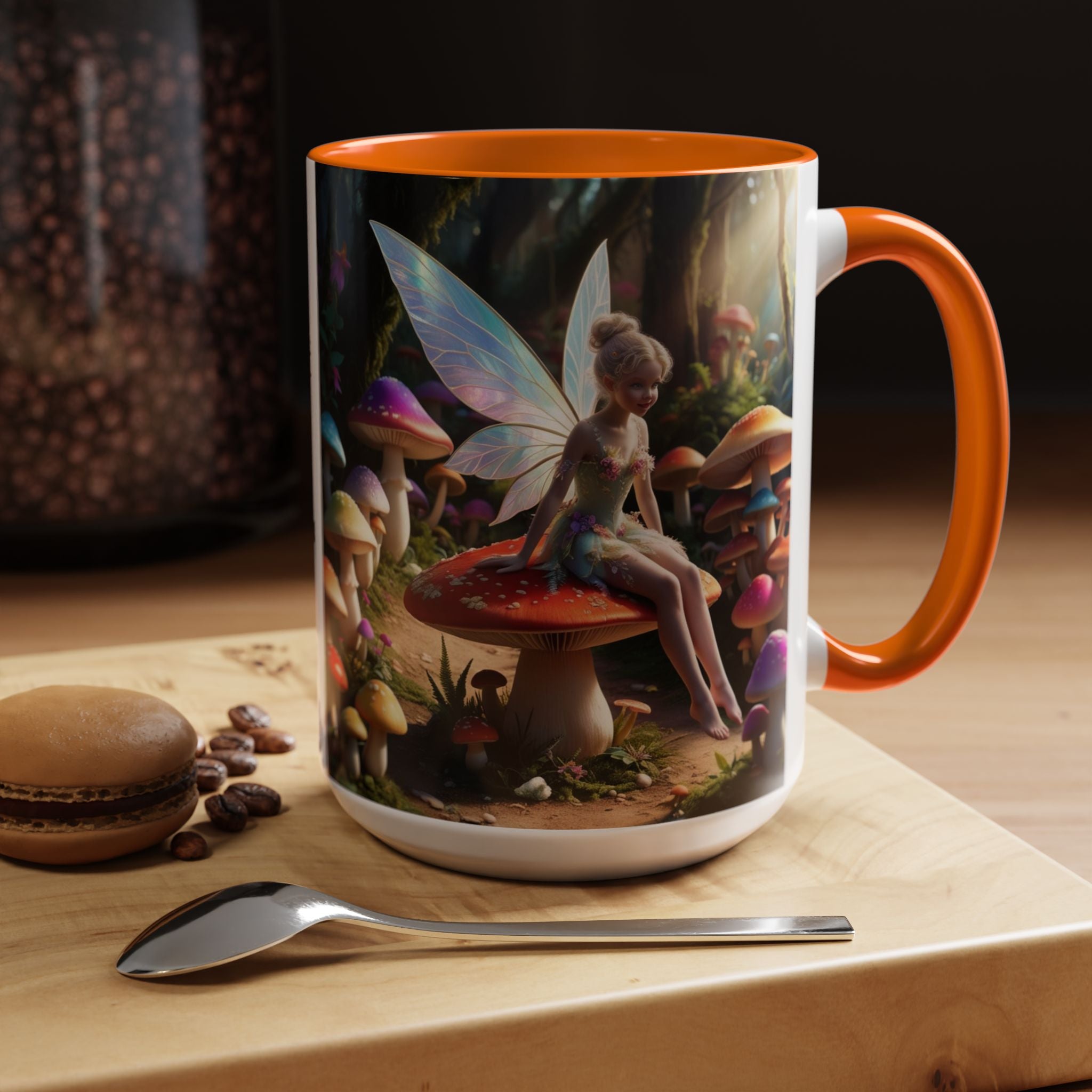 Fairy Garden Mug: Ceramic Toadstool Coffee Cup, Enchanted Forest Fantasy Gift