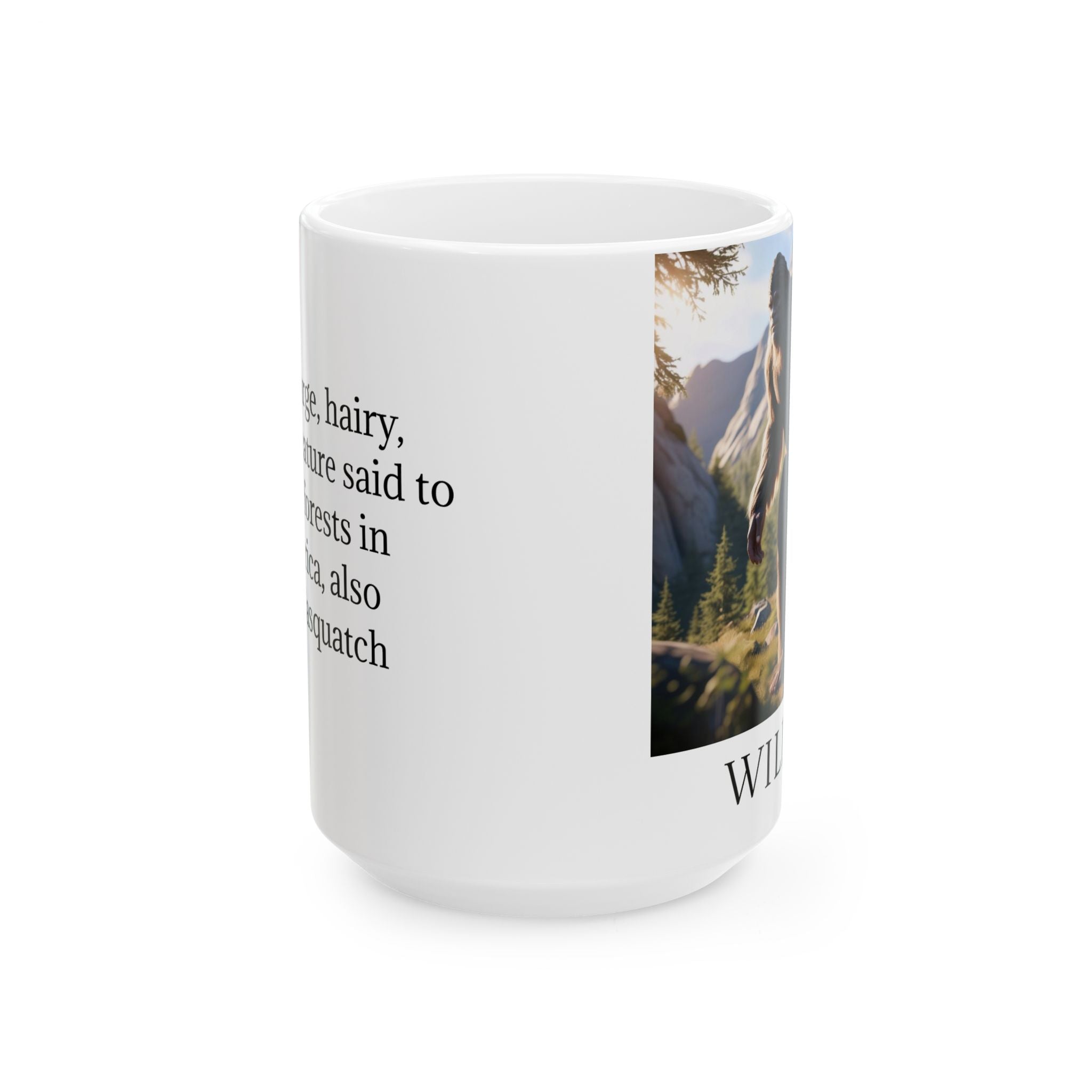 Personalized Bigfoot Coffee Cup: Sasquatch Mugs for Men, Customizable Camping Gift
