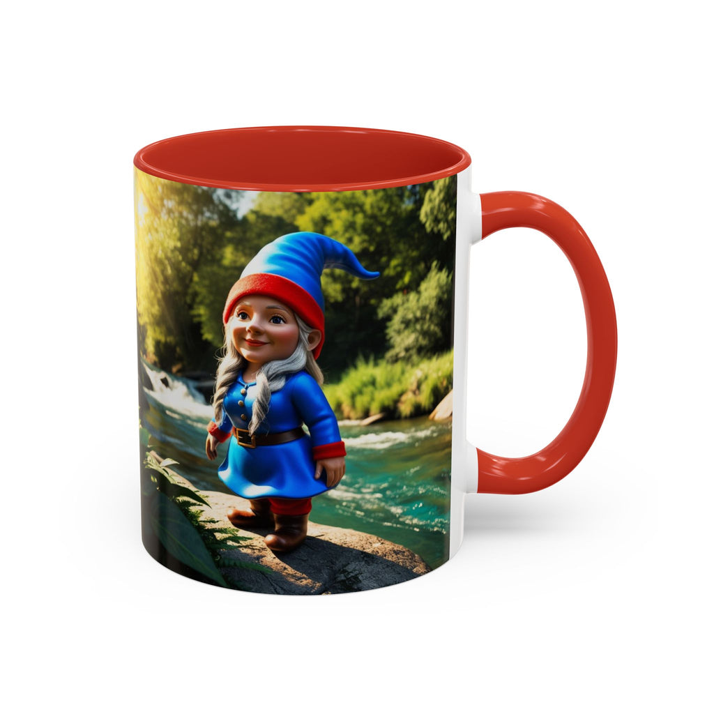 Gnome Coffee Mug:  Scandinavian Nisse, Nordic Folklore Gift, Enchanted Mushroom Garden
