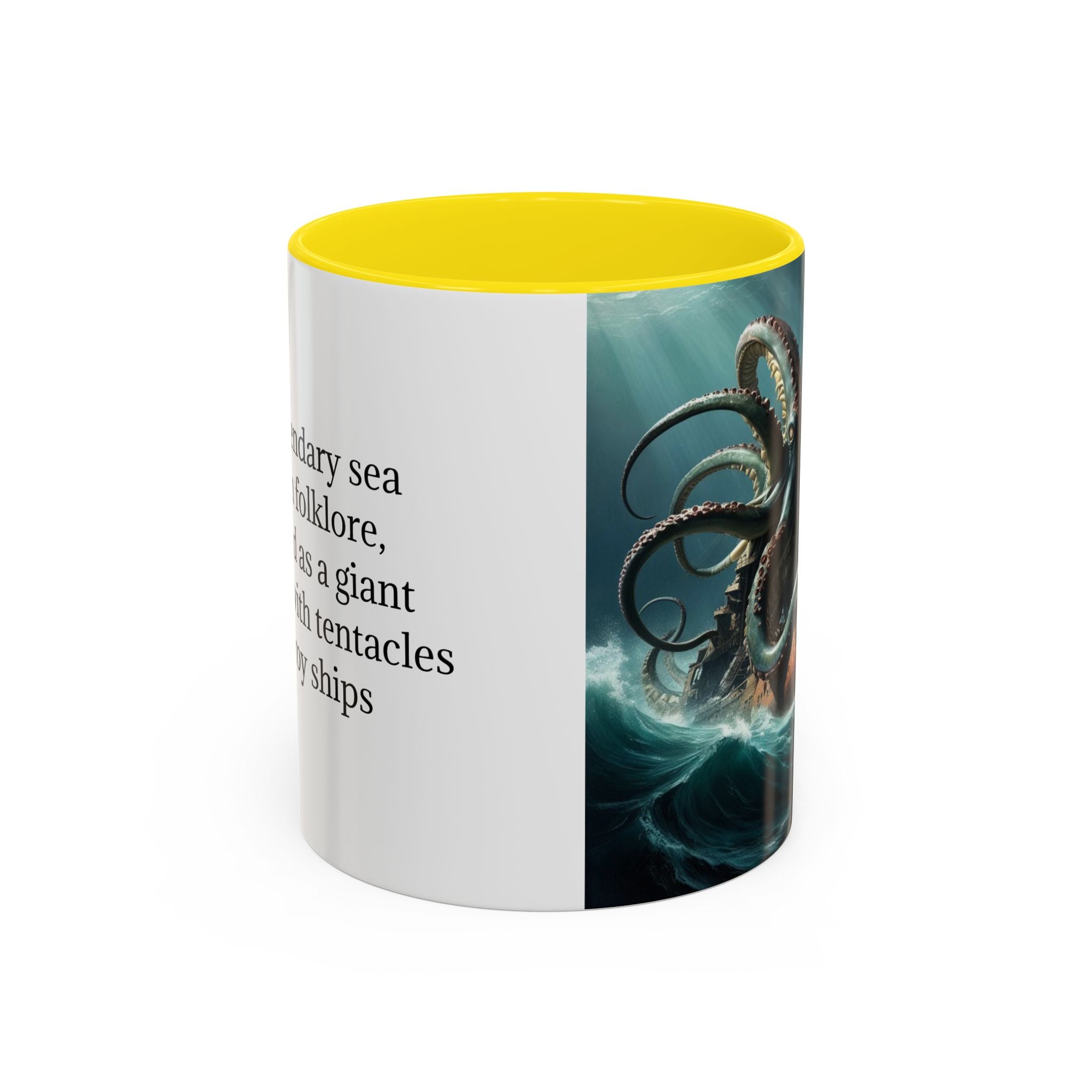 Kraken Coffee Mug: Giant Squid Coffee Cup, Legendary Monster, Nautical Gift