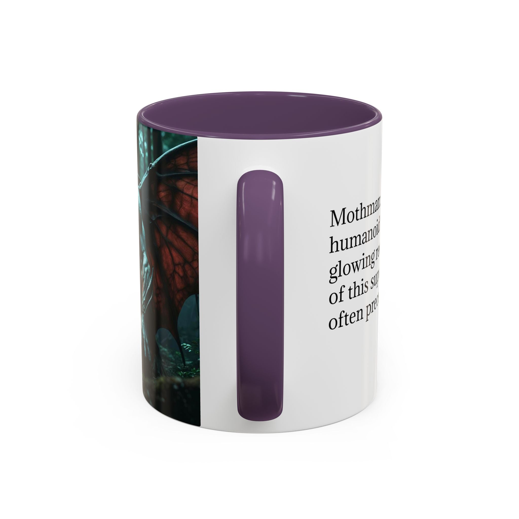 Mothman Mug: Supernatural Monster, Cryptid Mug, Mythical Creature, Urban Legend (Crouching)