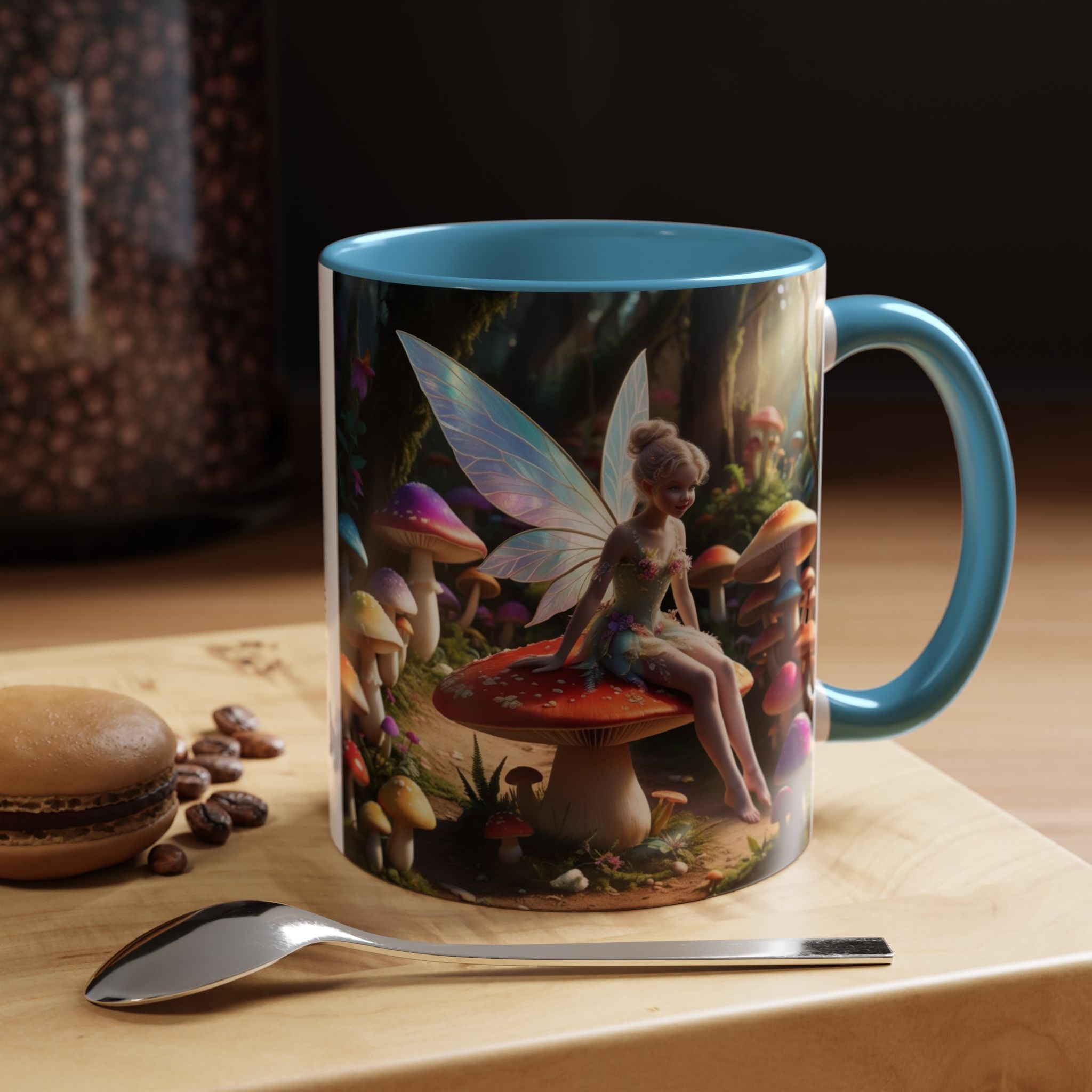 Fairy Garden Mug: Ceramic Toadstool Coffee Cup, Enchanted Forest Fantasy Gift