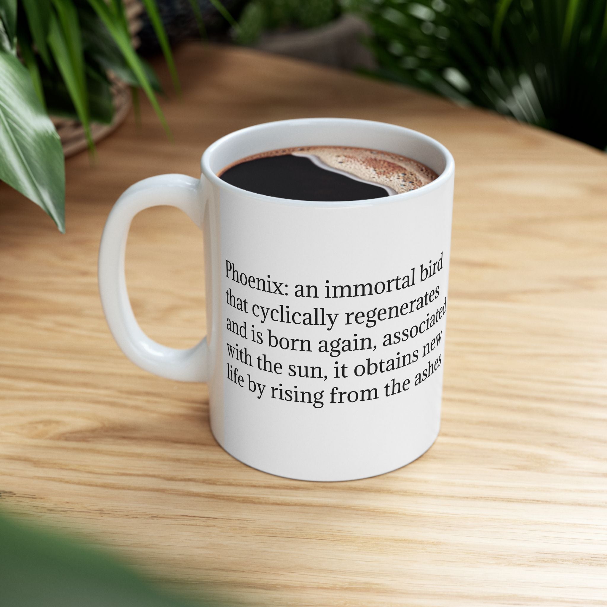 Personalized Phoenix Bird Mug: Renewal Rebirth Gift, Firebird Coffee Cup