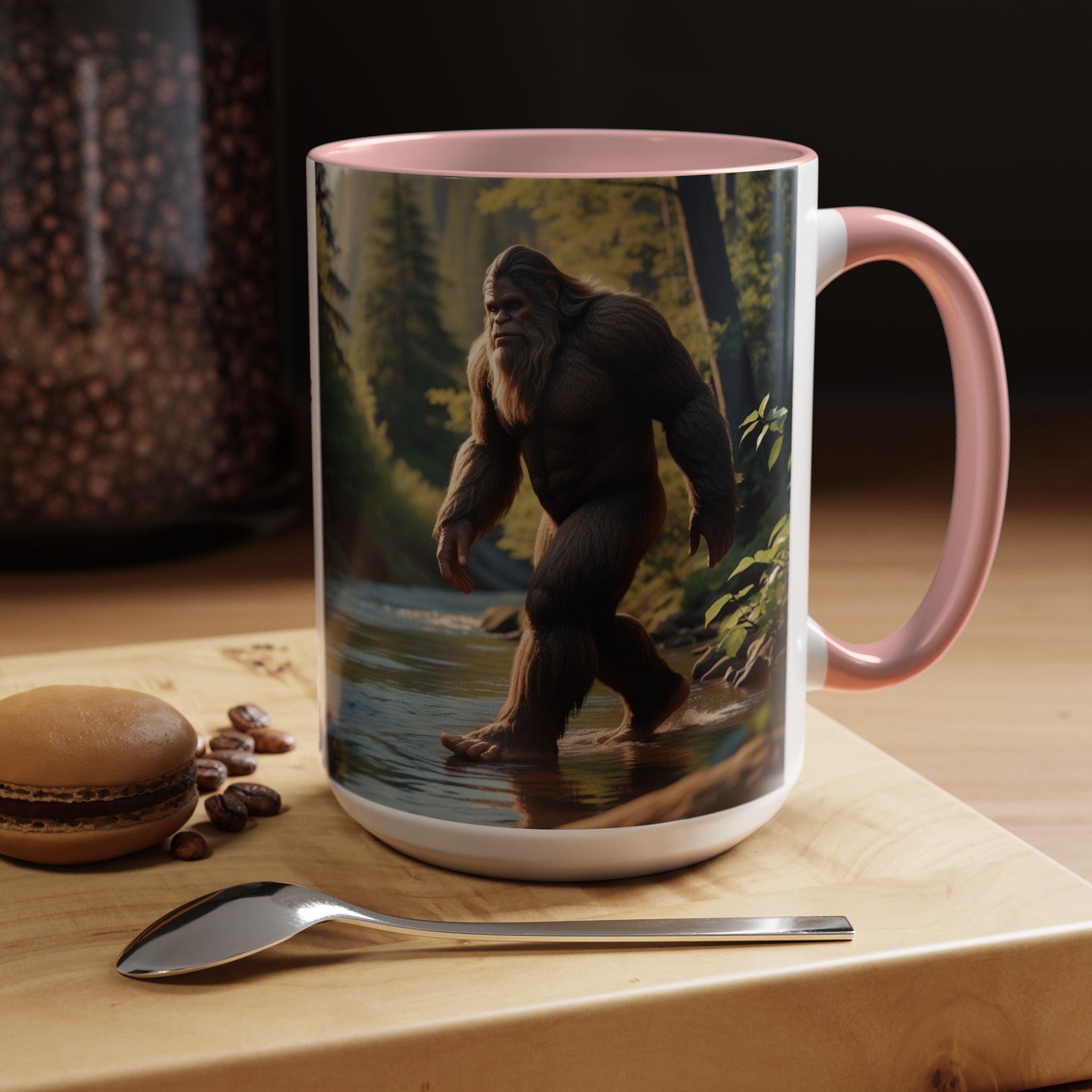 Bigfoot Coffee Mug: Sasquatch, Forest Cryptid, Mythical Creature, Camping Gift