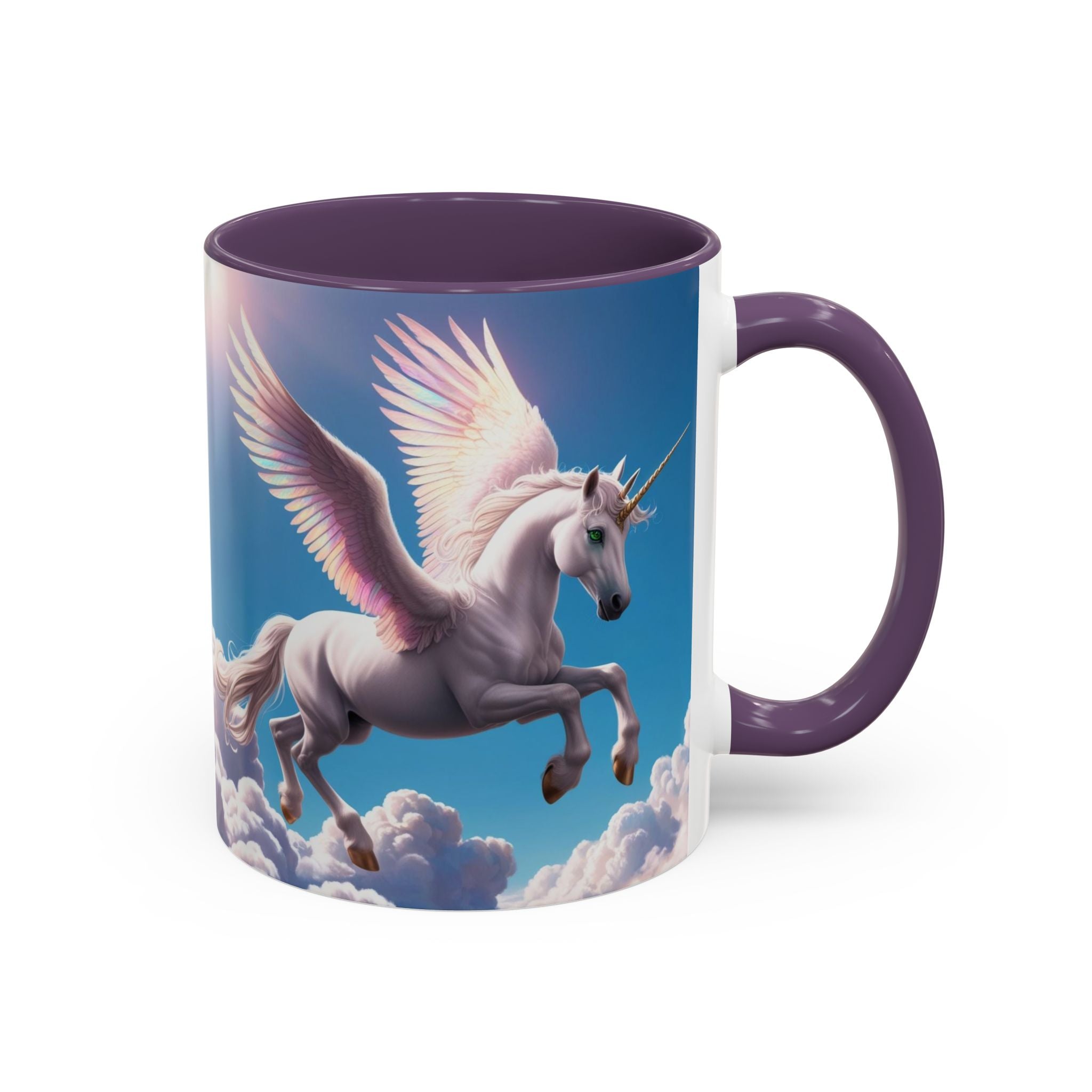 Unicorn Coffee Cup: Fantasy Alicorn Mug, Legendary Creature, Enchanted Gift (Purple)