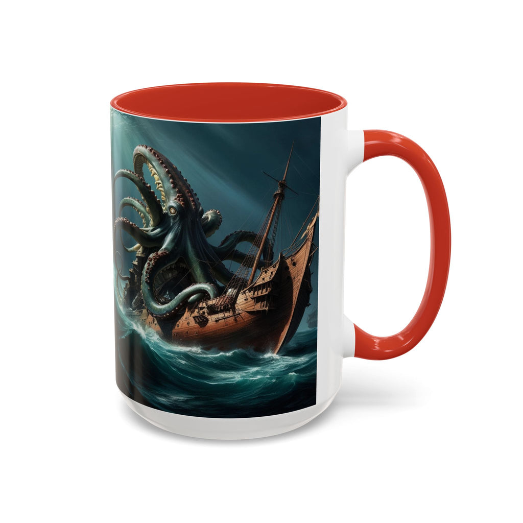 Kraken Coffee Mug: Giant Squid Coffee Cup, Legendary Monster, Nautical Gift