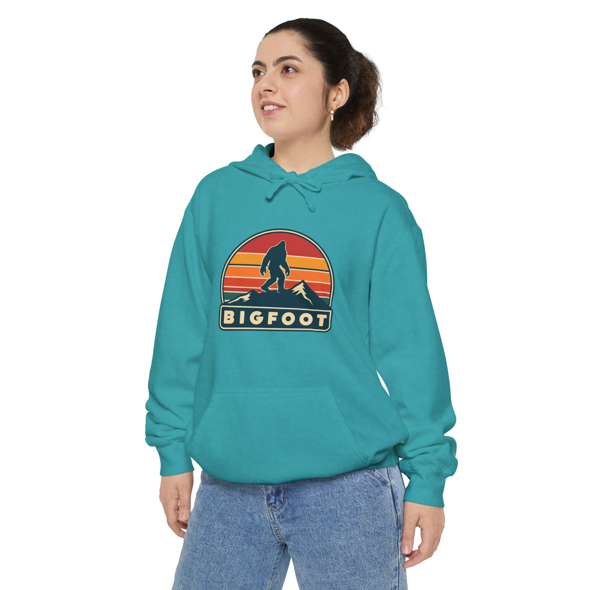 Bigfoot Hoodie Comfort Colors® | Sasquatch Sweatshirt, Cozy Unisex Pullover, Wilderness Adventure Apparel,