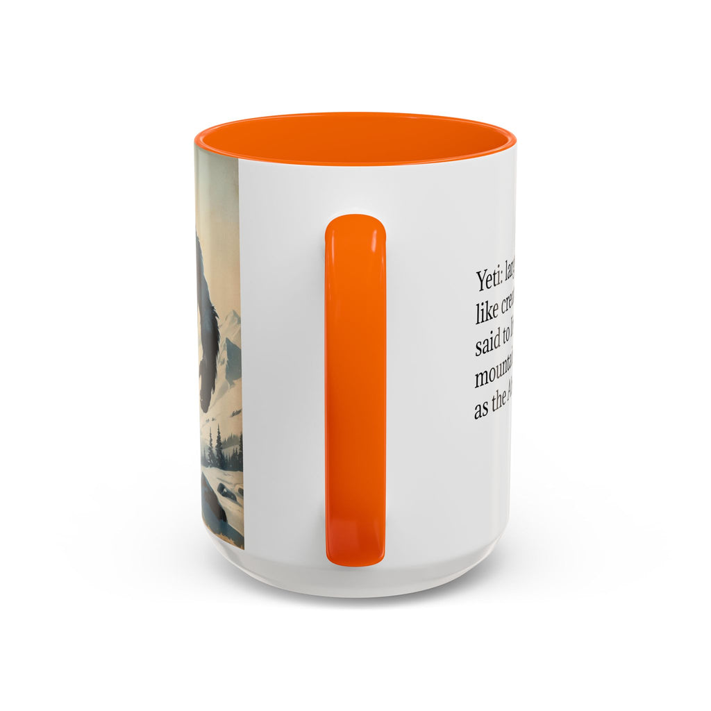 Abominable Snowman Ceramic Mug: Yeti Coffee Cup, Himalayan Mountain Cryptid, Bigfoot Camping Gift