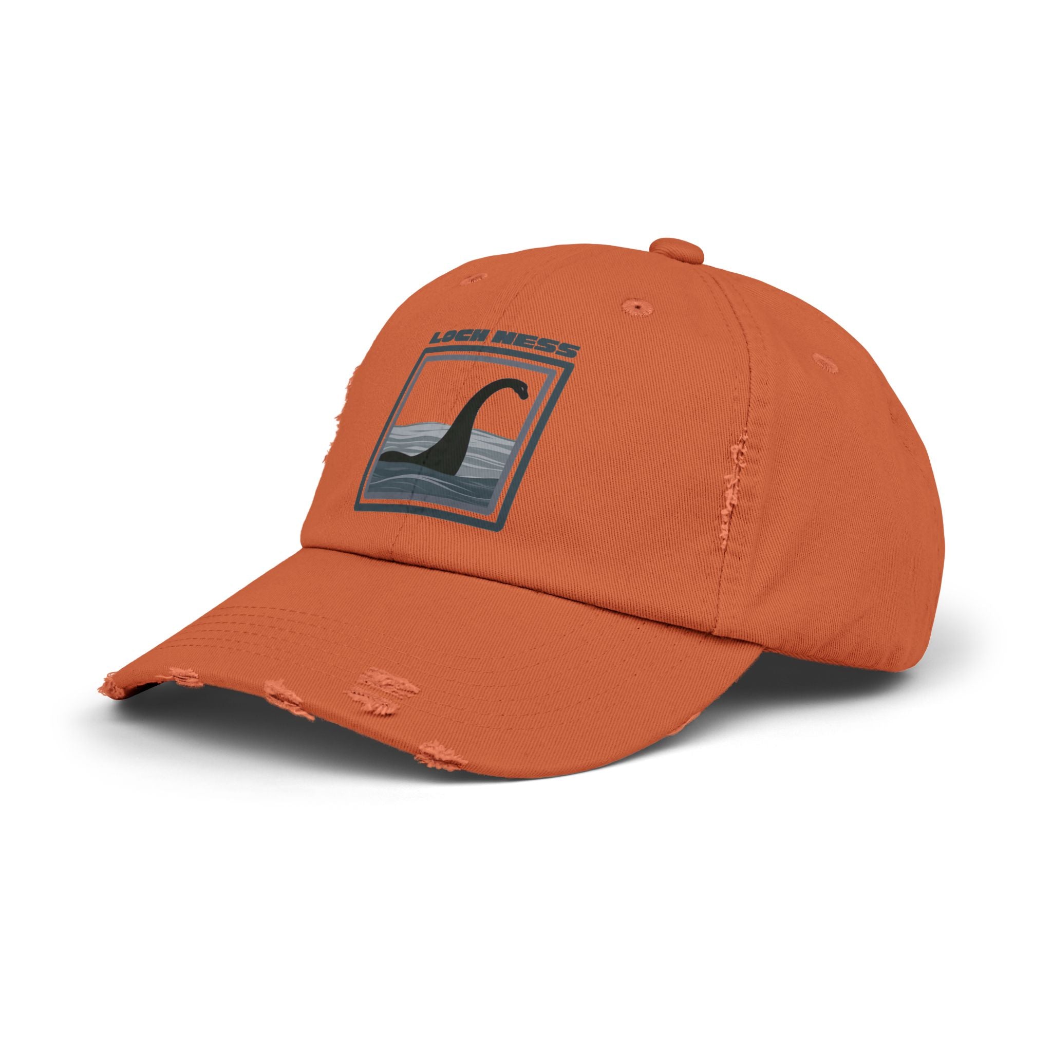 Loch Ness Monster: Unisex Distressed Cap, Adjustable Strap, Casual Outdoor Style (Slate)