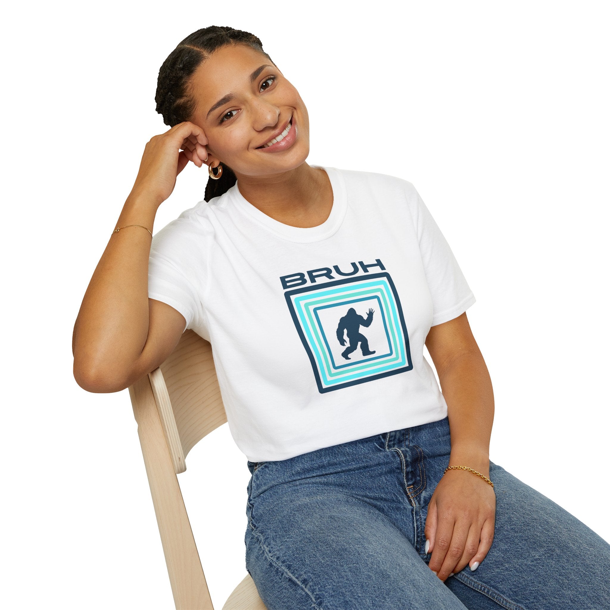 Bigfoot Graphic Tee: Sasquatch Shirt, Bruh, Soft Cotton T-shirt, Legendary Cryptid